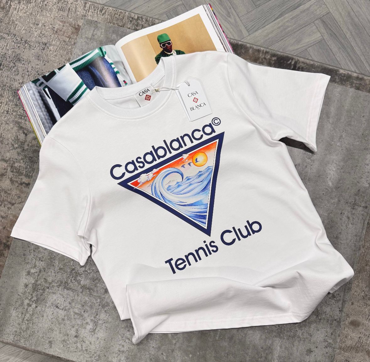 CASA TENNIS T SHIRT - WHITE