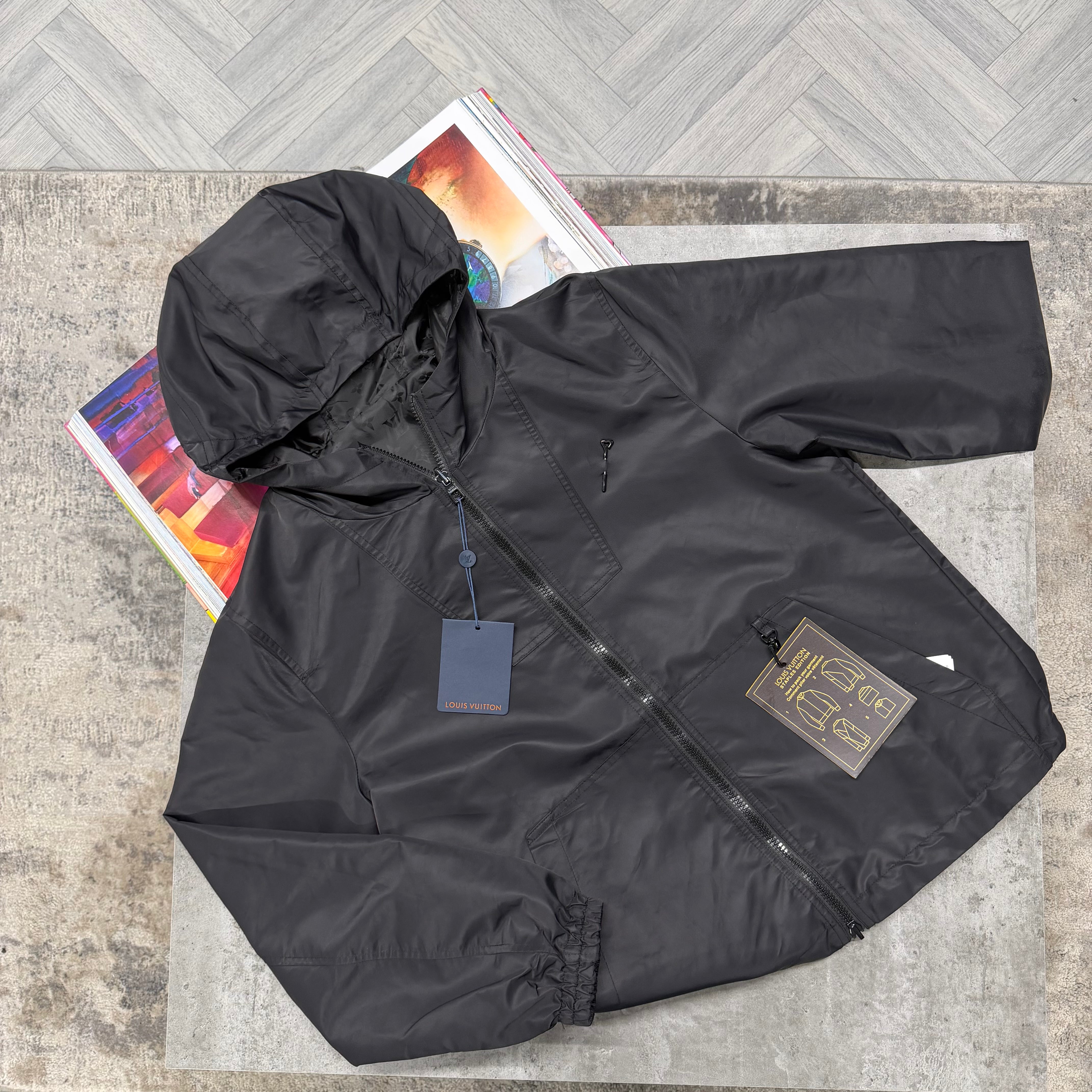 LVE REVERSIBLE MONOGRAM JACKET - BLACK