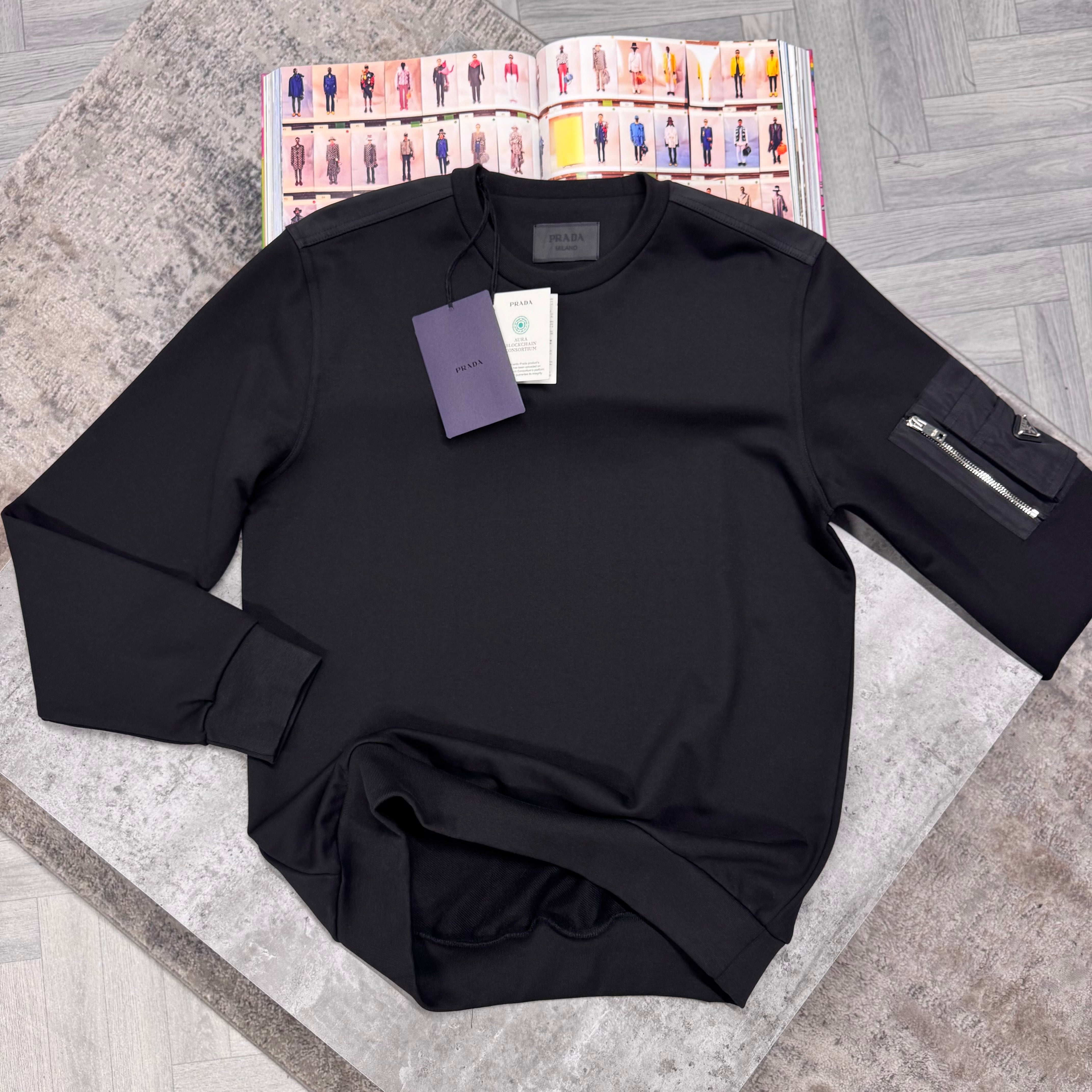 PDA NYLON ZIP POCKET JUMPER - BLACK