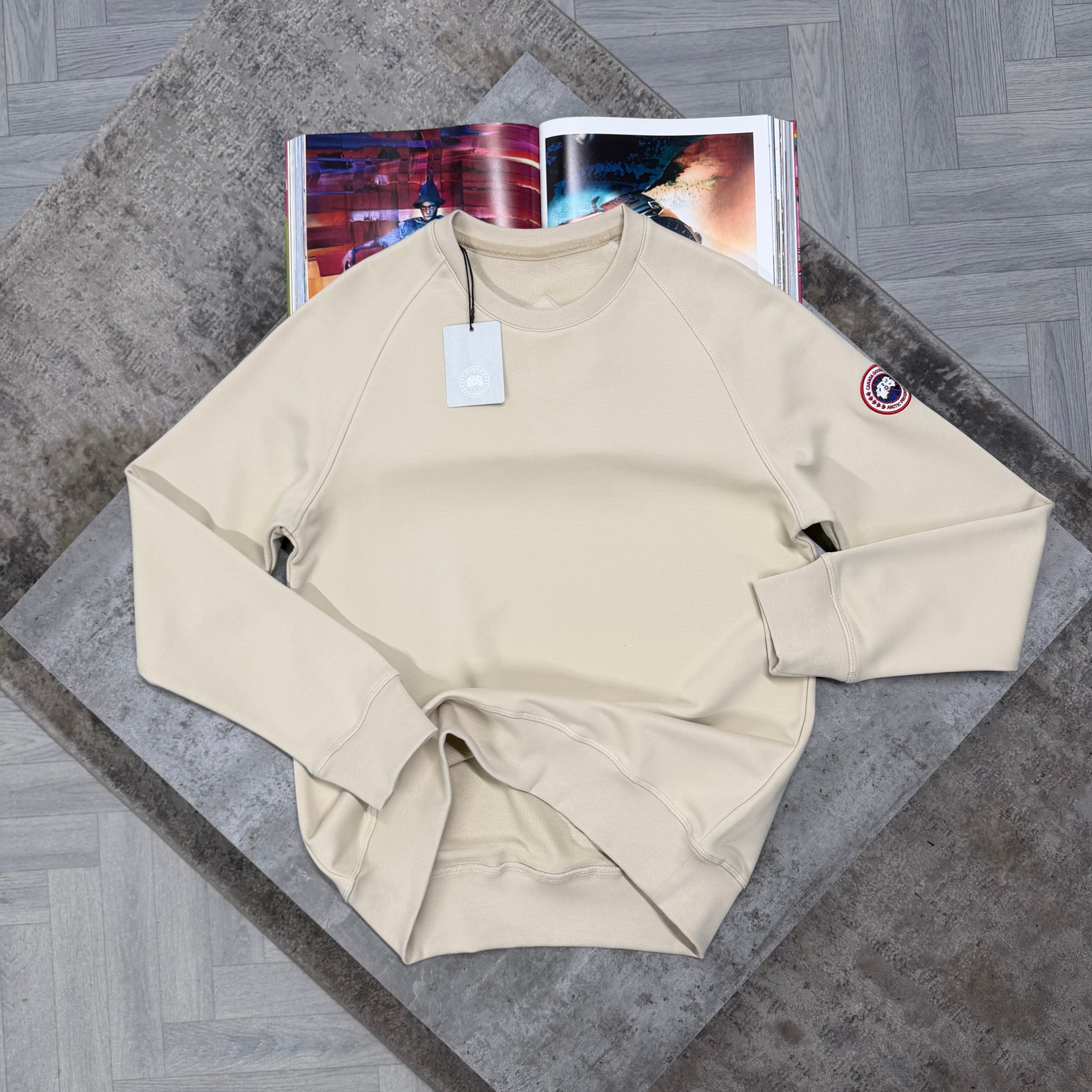 CG CREWNECK JUMPER - BEIGE