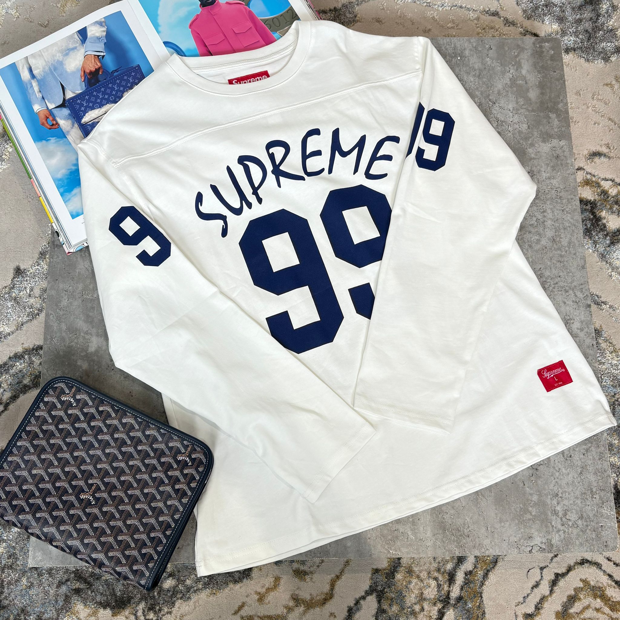 SUP LONG SLEEVE T SHIRT - WHITE