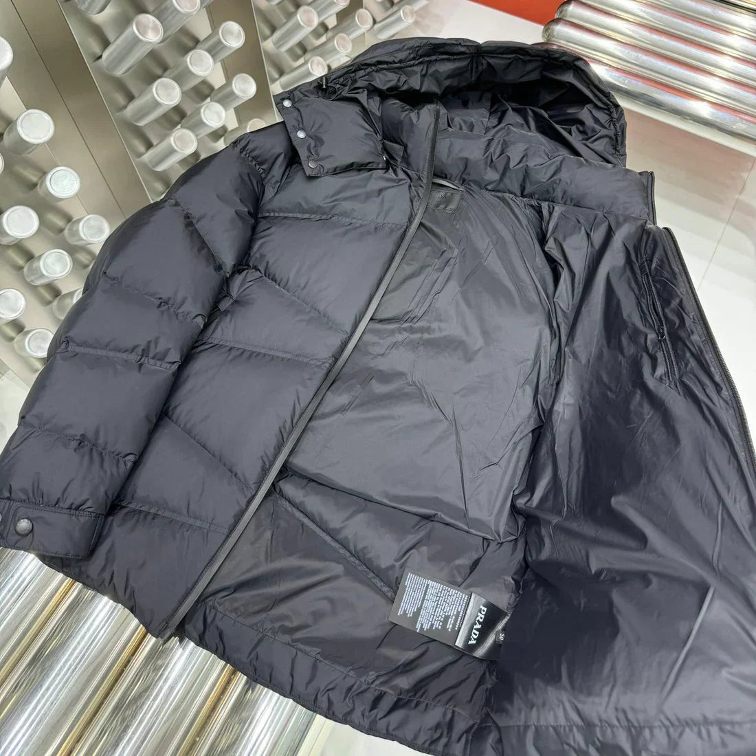 (PRE ORDER) PDA PUFFER COAT - BLACK