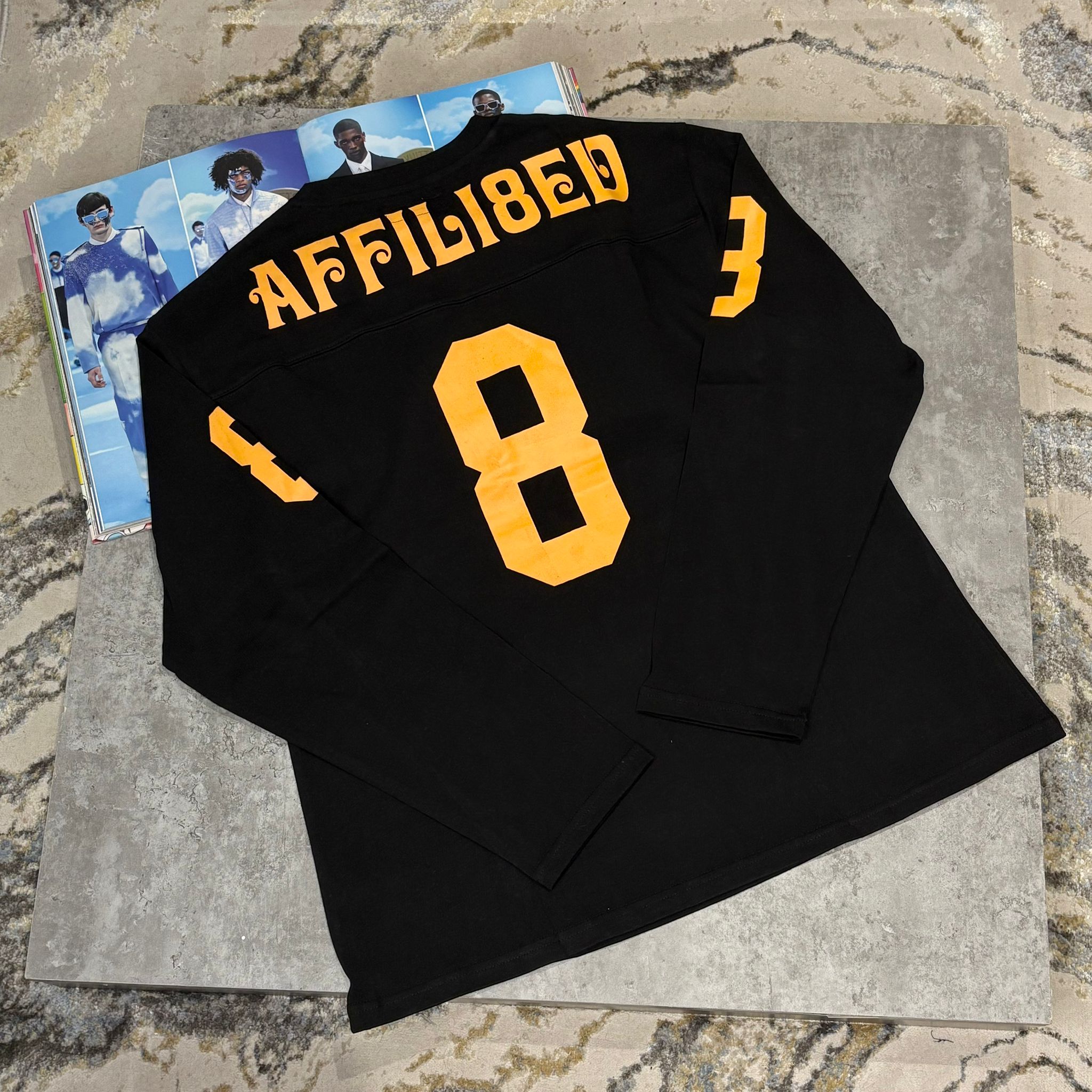 SUP LONG SLEEVE T SHIRT - BLACK/YELLOW