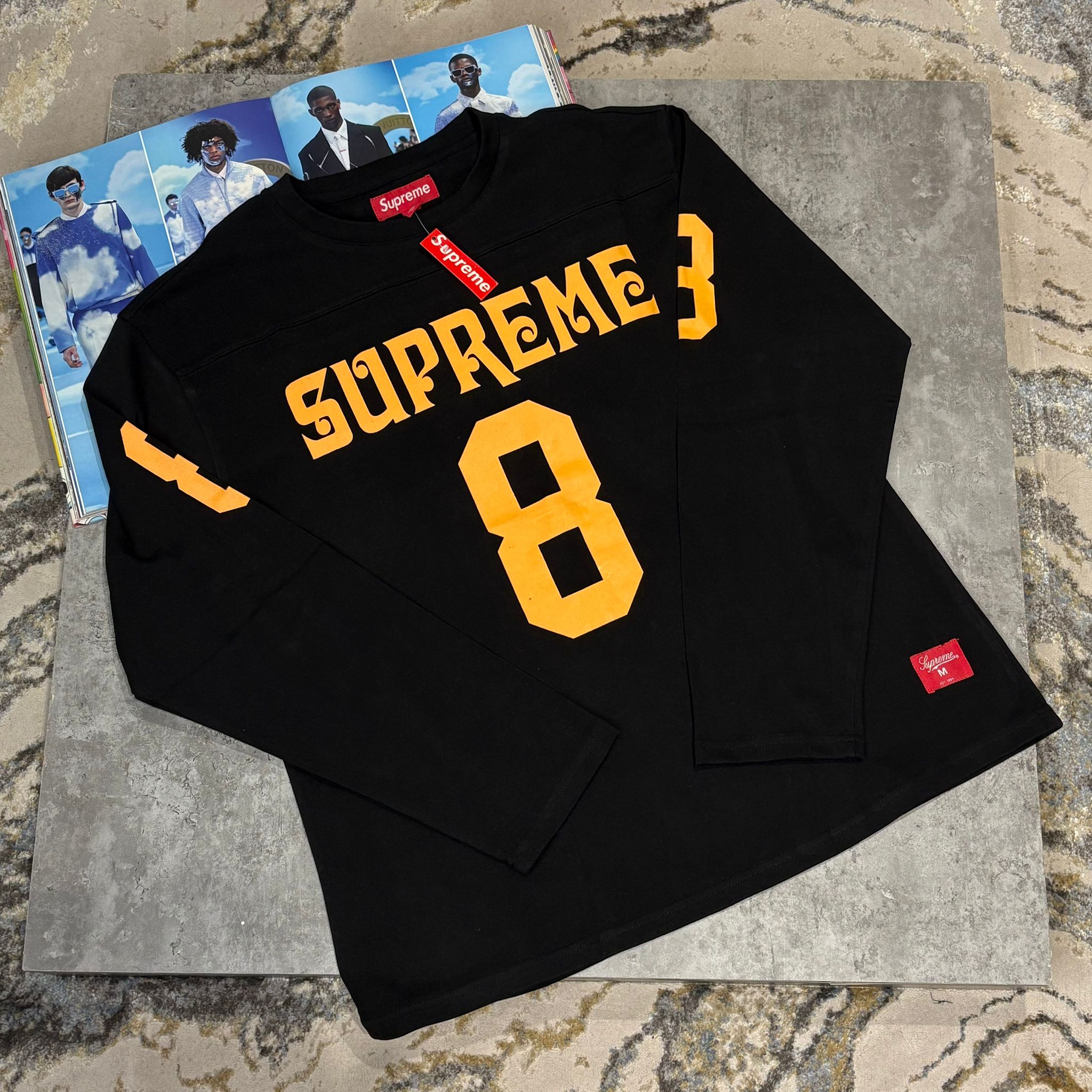 SUP LONG SLEEVE T SHIRT - BLACK/YELLOW