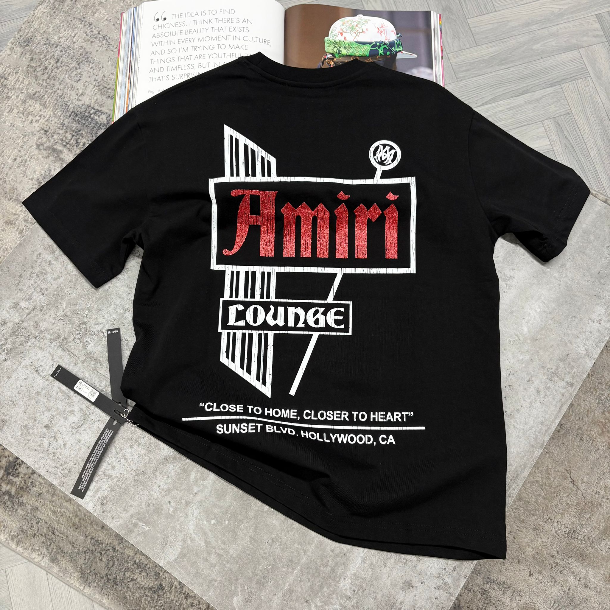 AMI - T-SHIRT - BLACK/RED