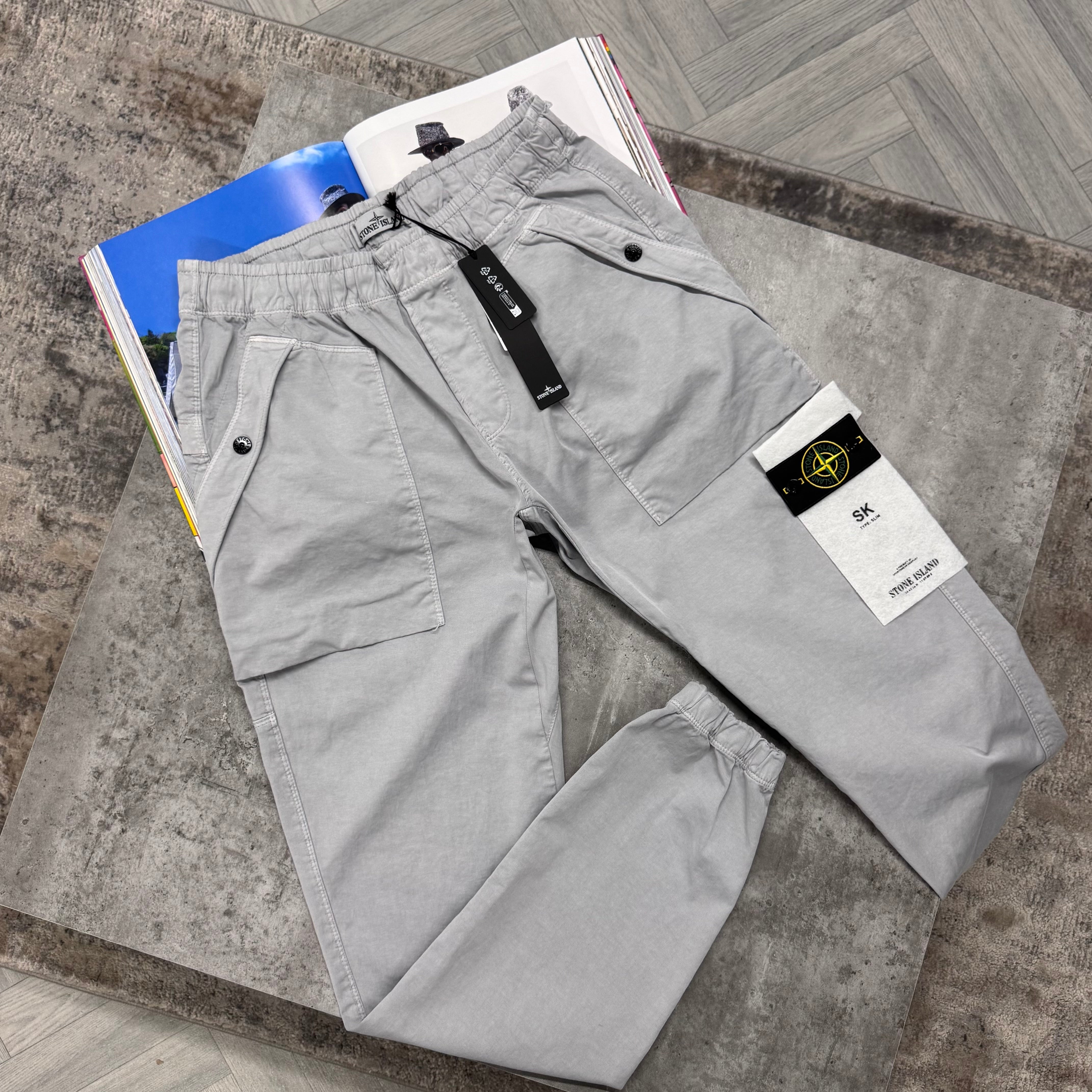 SI BUTTON POCKET CARGOS - GREY