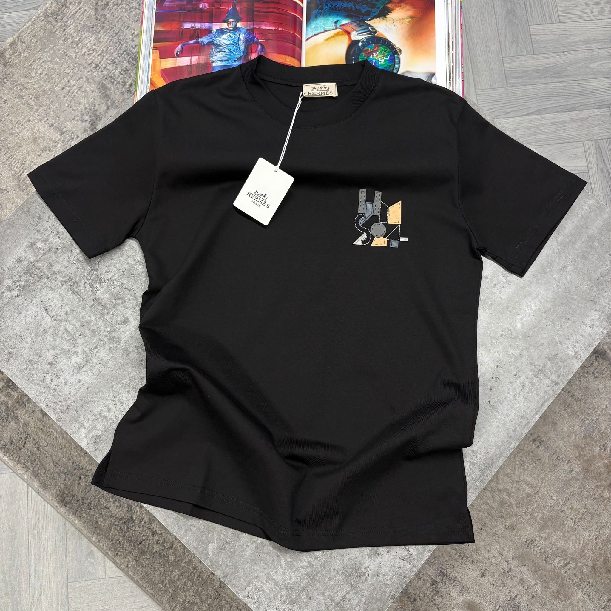 H LOGO T SHIRT - BLACK