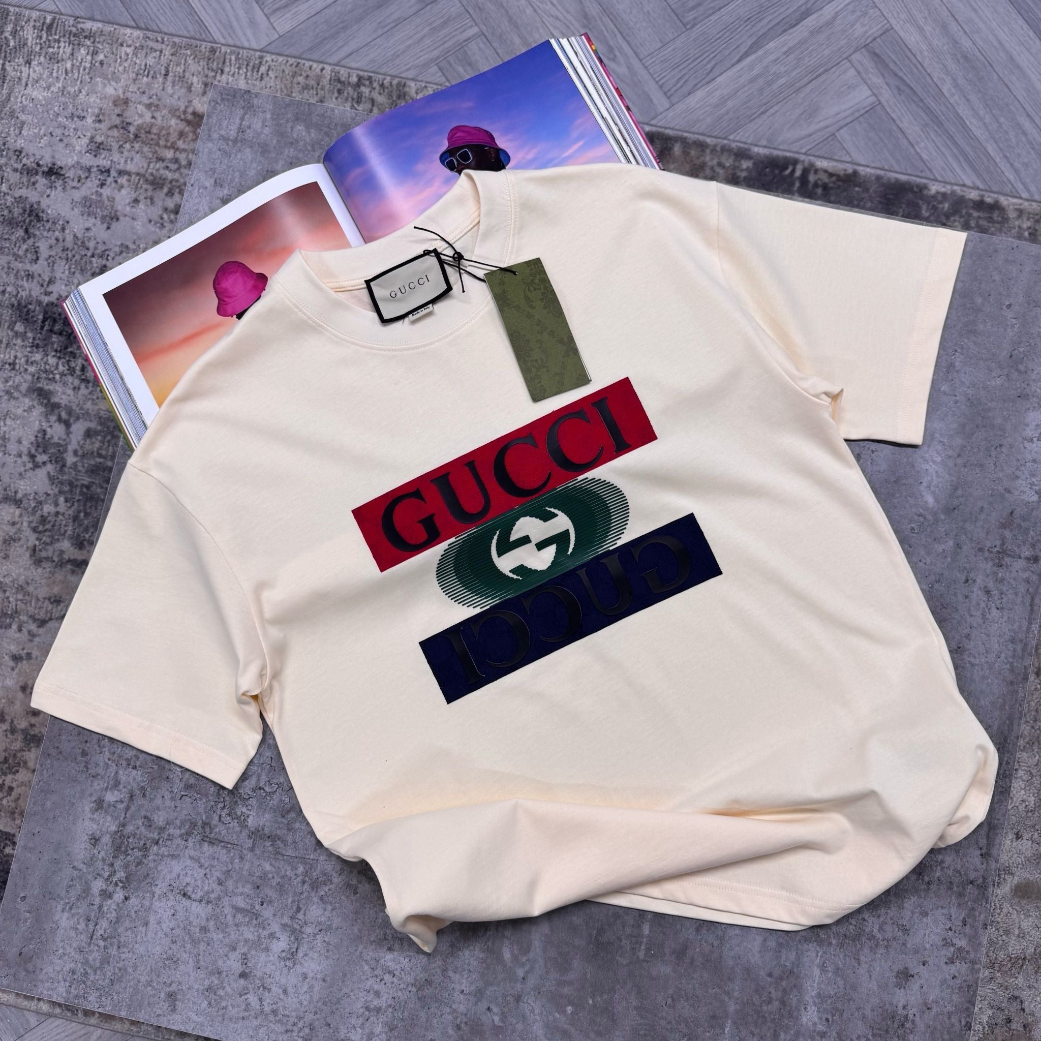 GG LOGO T SHIRT - CREAM