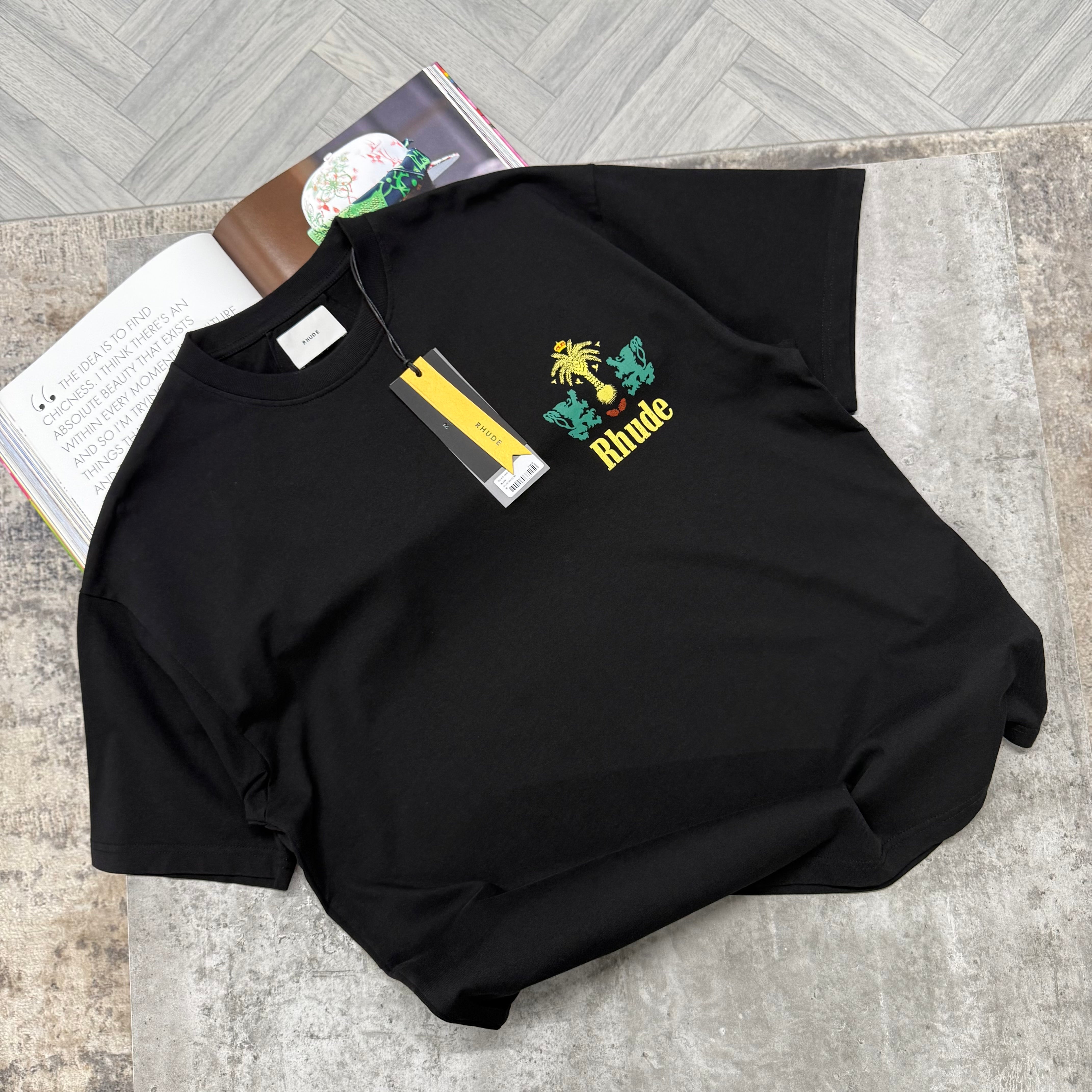 RHU OVERSIZED TOBACCOS T SHIRT - BLACK