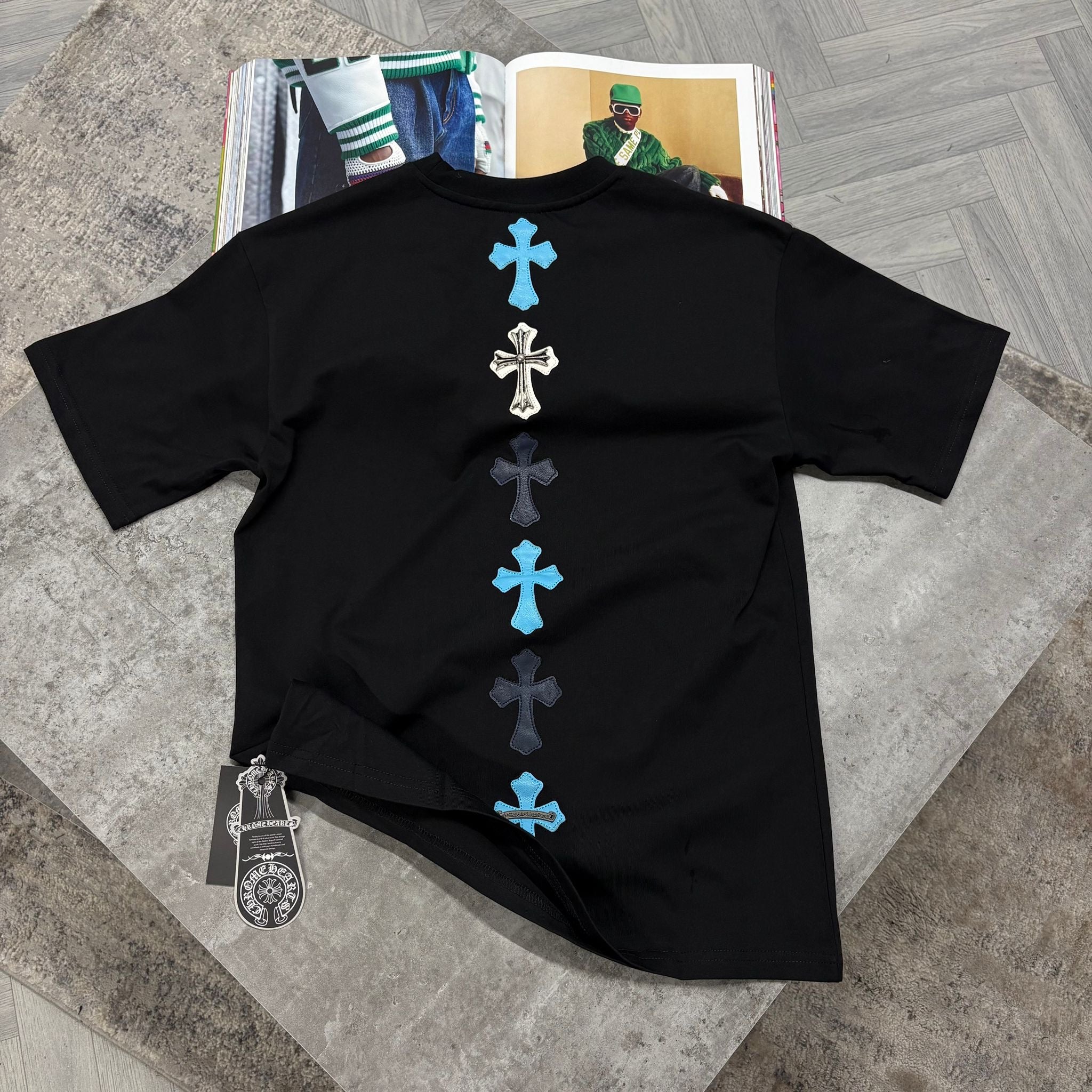 CHROME H T SHIRT - BLACK