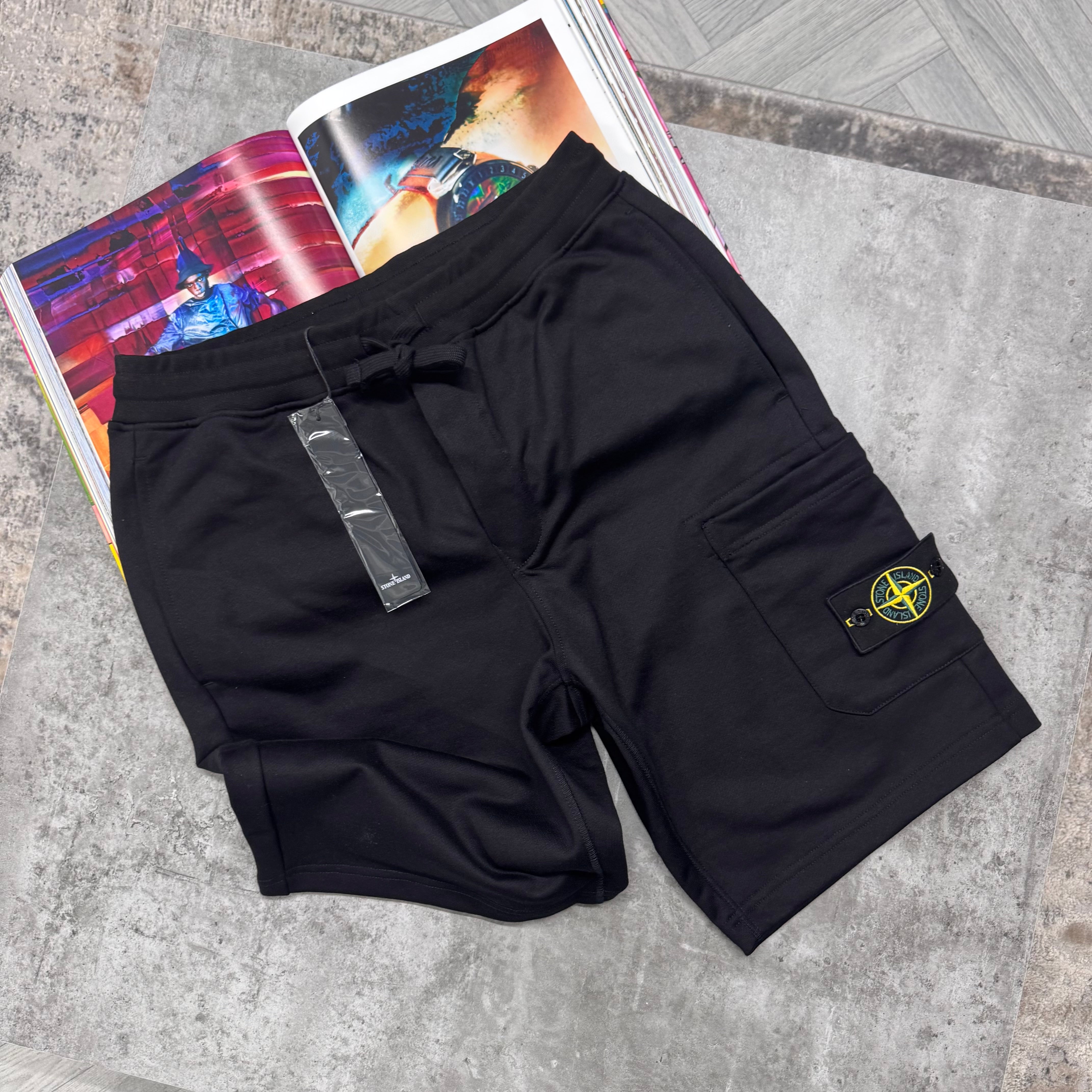 SI COTTON CARGO SHORTS - BLACK