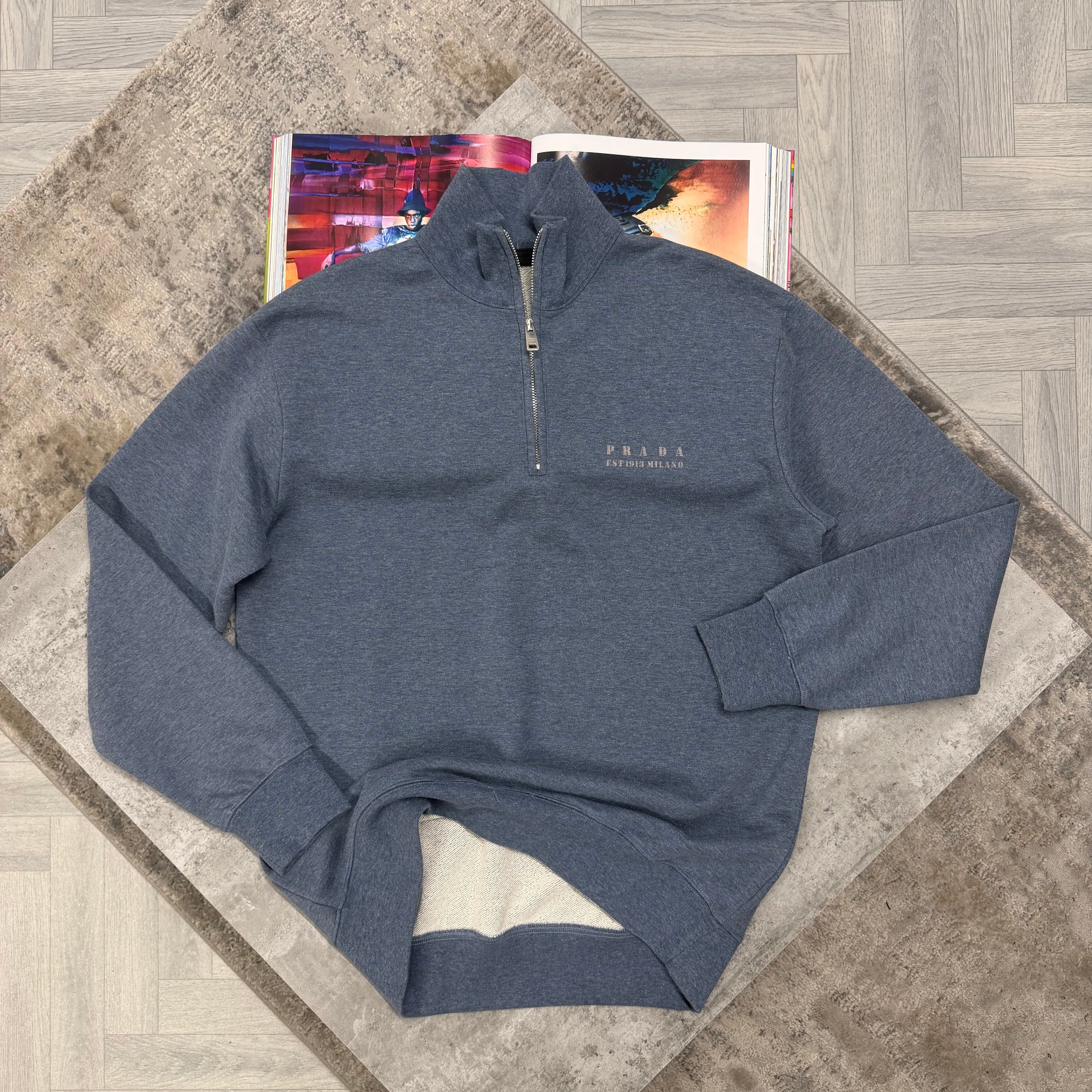 PDA MILANO HALF ZIP JUMPER - BLUE