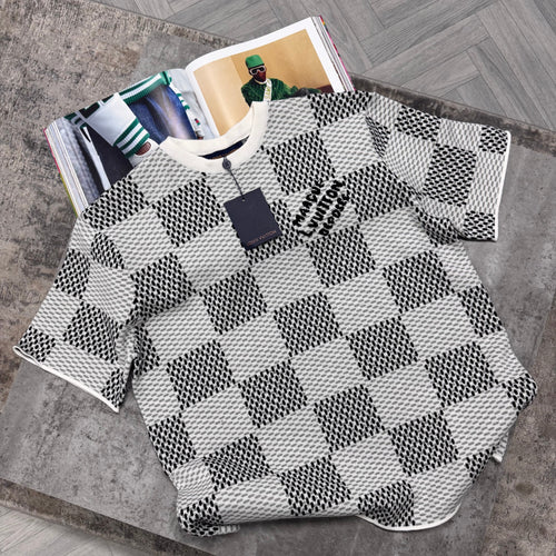 LVE DAMIER T SHIRT - WHITE/GREY
