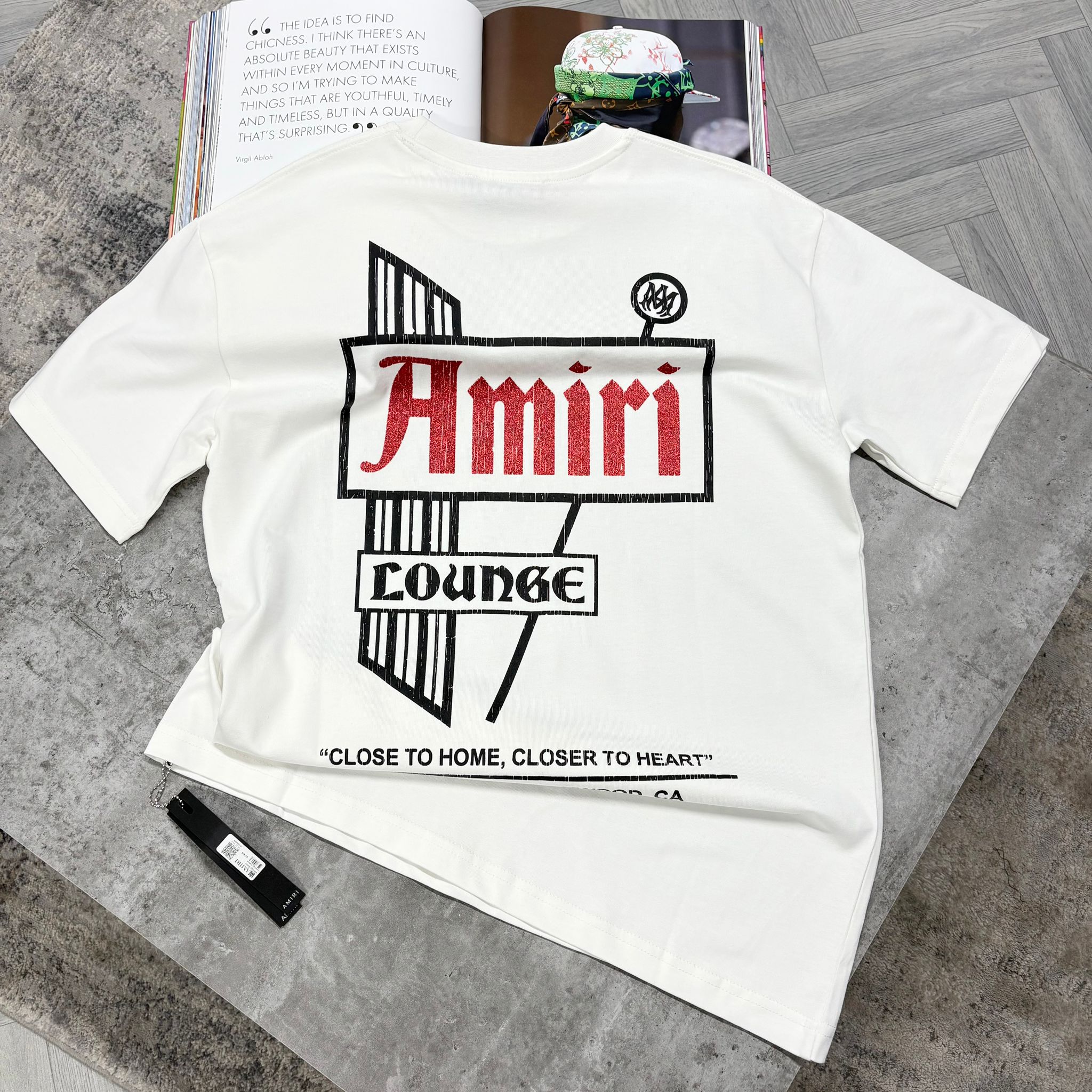AMI - T-SHIRT - WHITE/RED