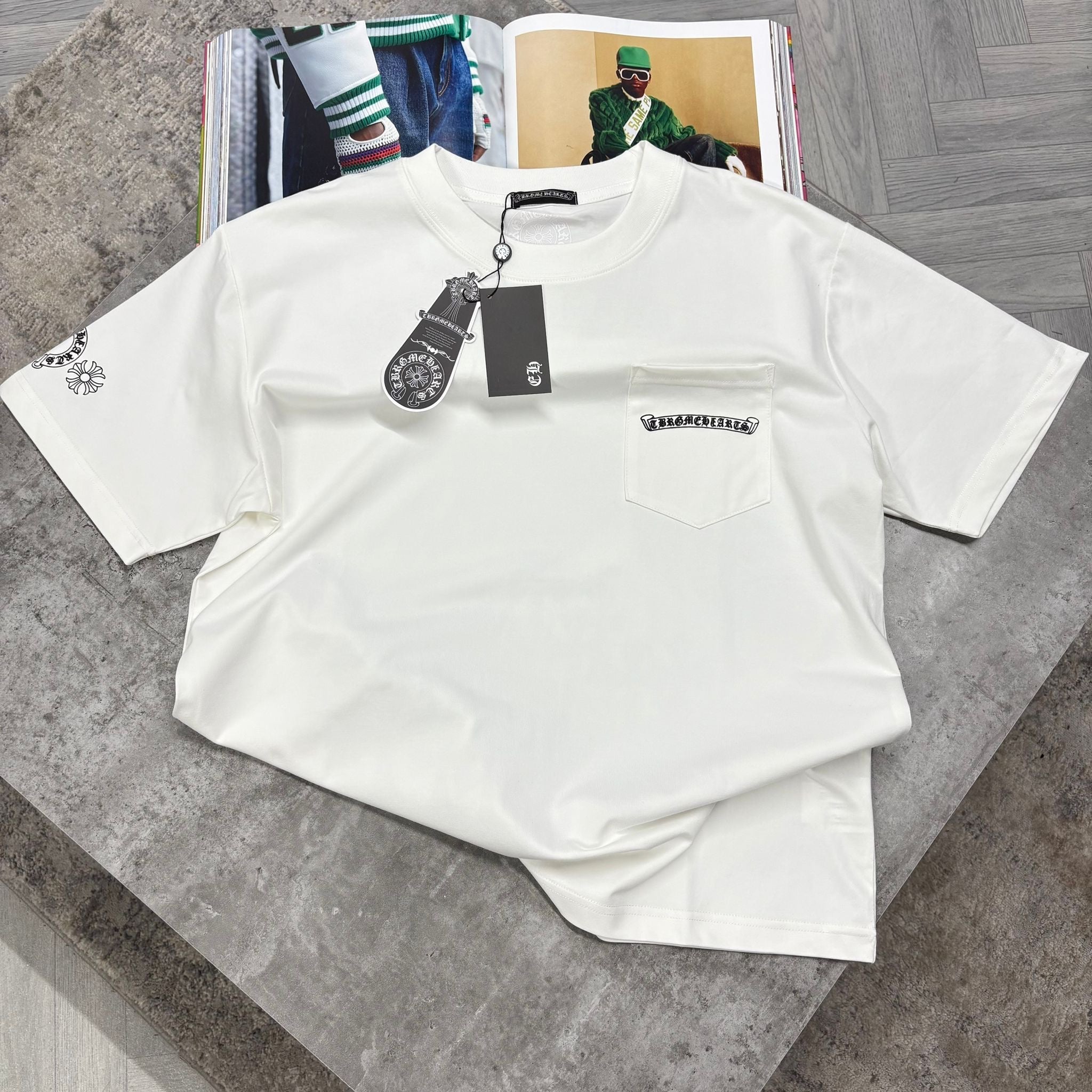 CHROME H T SHIRT - WHITE
