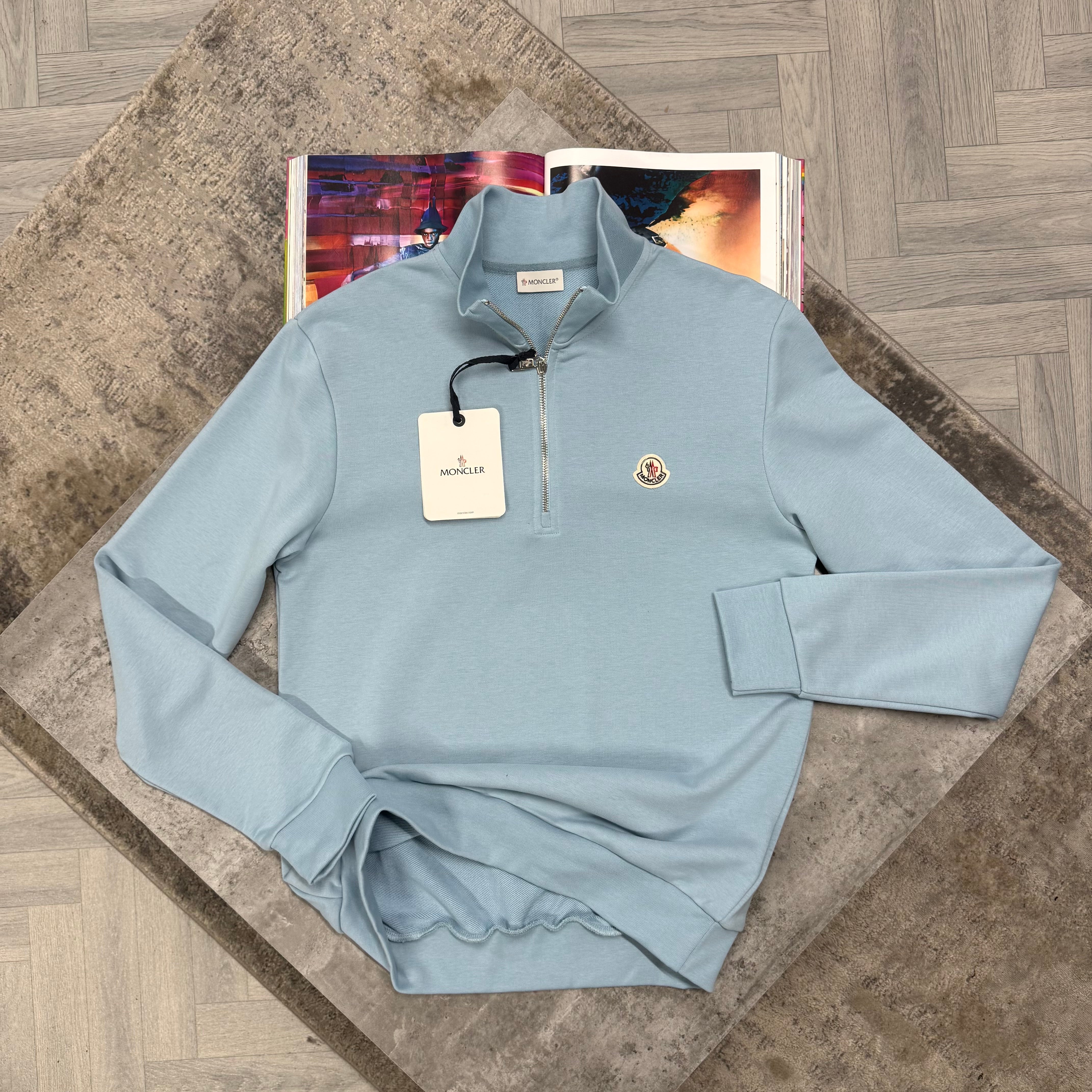 MNCLR HALF ZIP JUMPER - BLUE