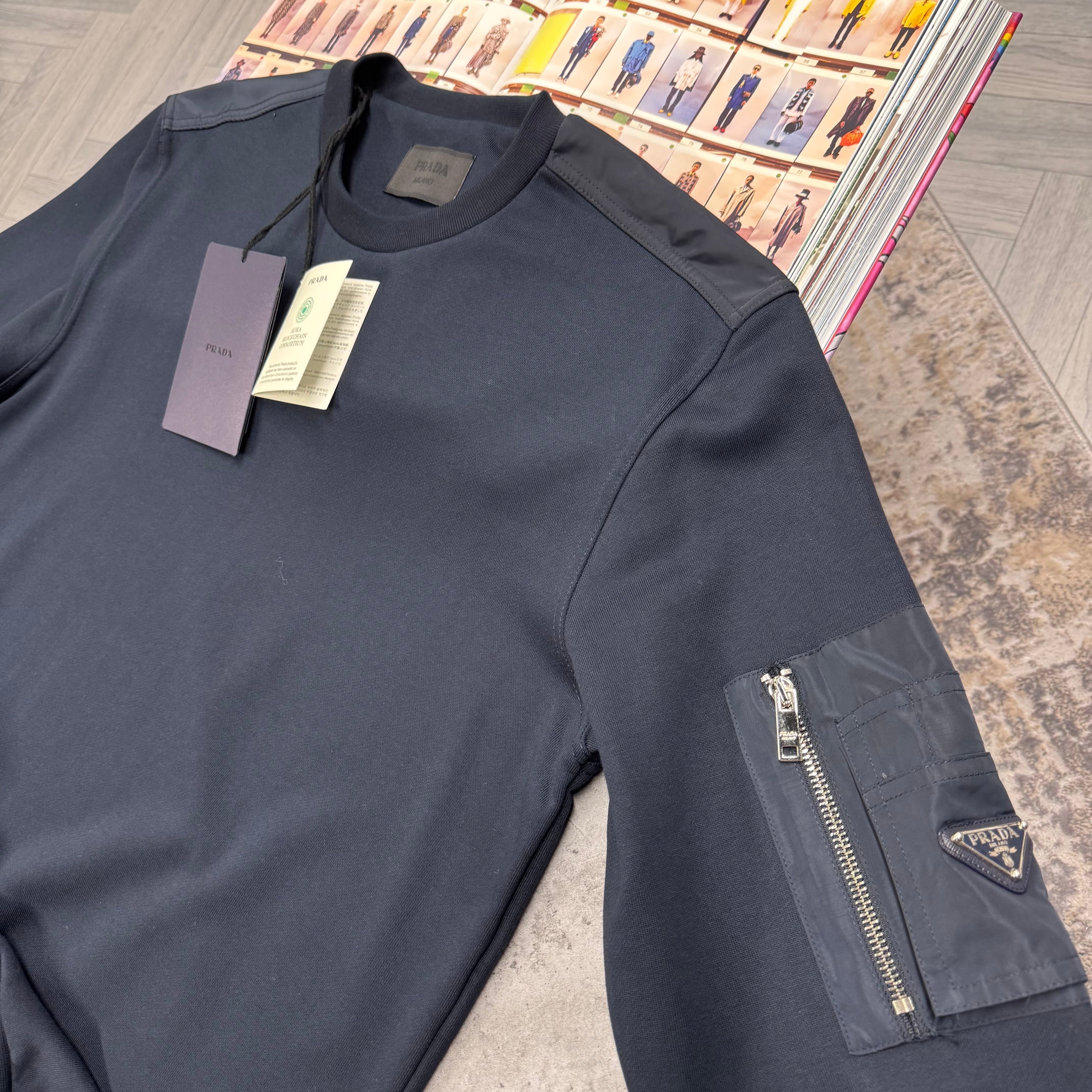 PDA NYLON ZIP POCKET JUMPER - NAVY