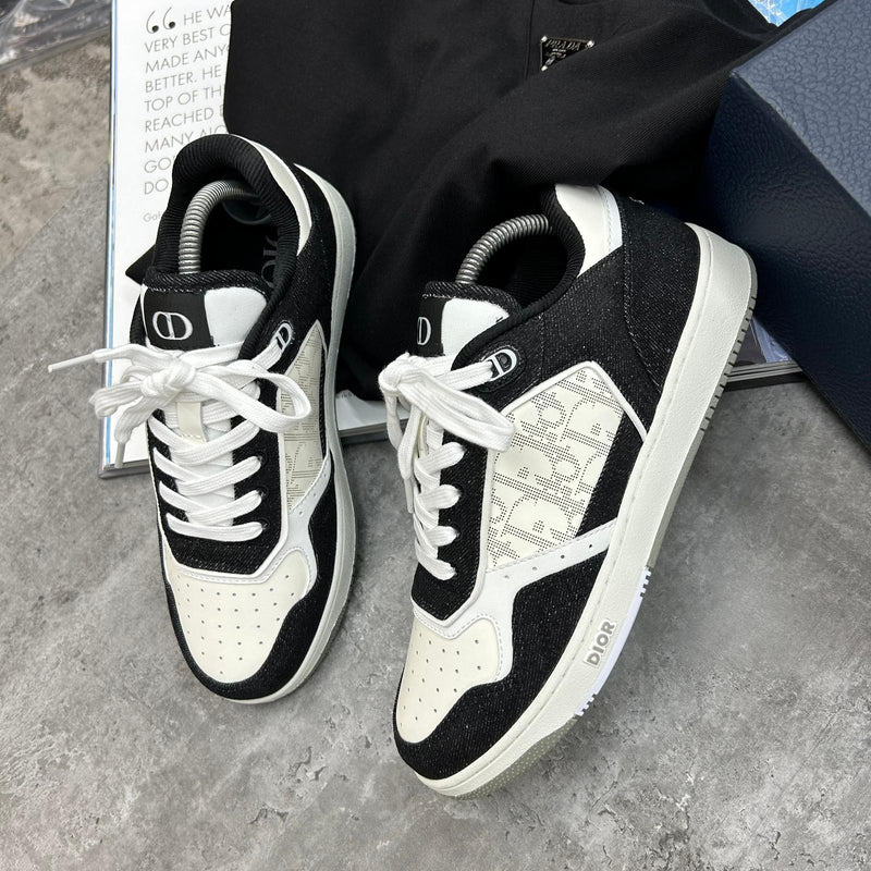 B27 TRAINERS - BLACK DENIM / WHITE ( PRE ORDER )