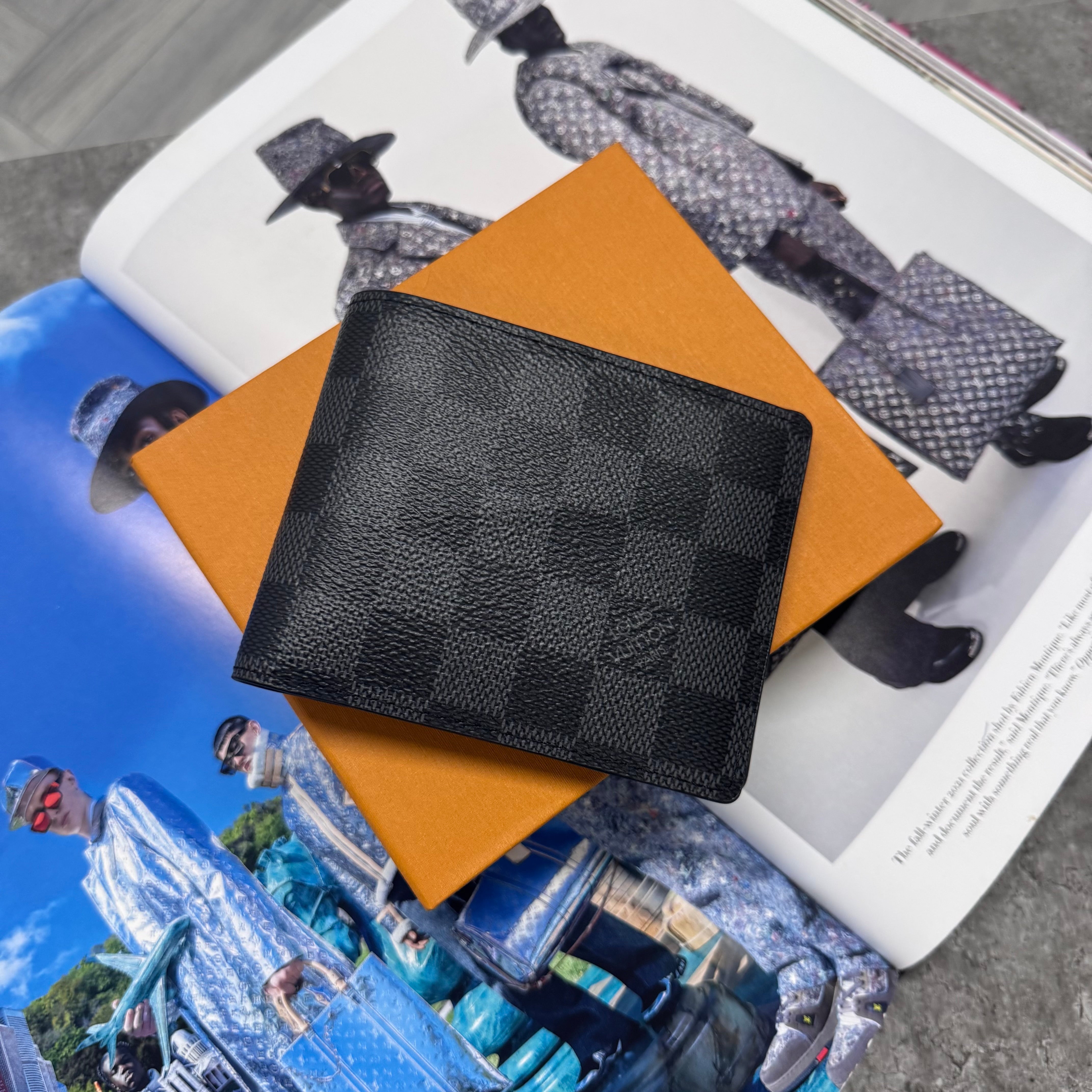 LVE DAMIER WALLET - BLACK