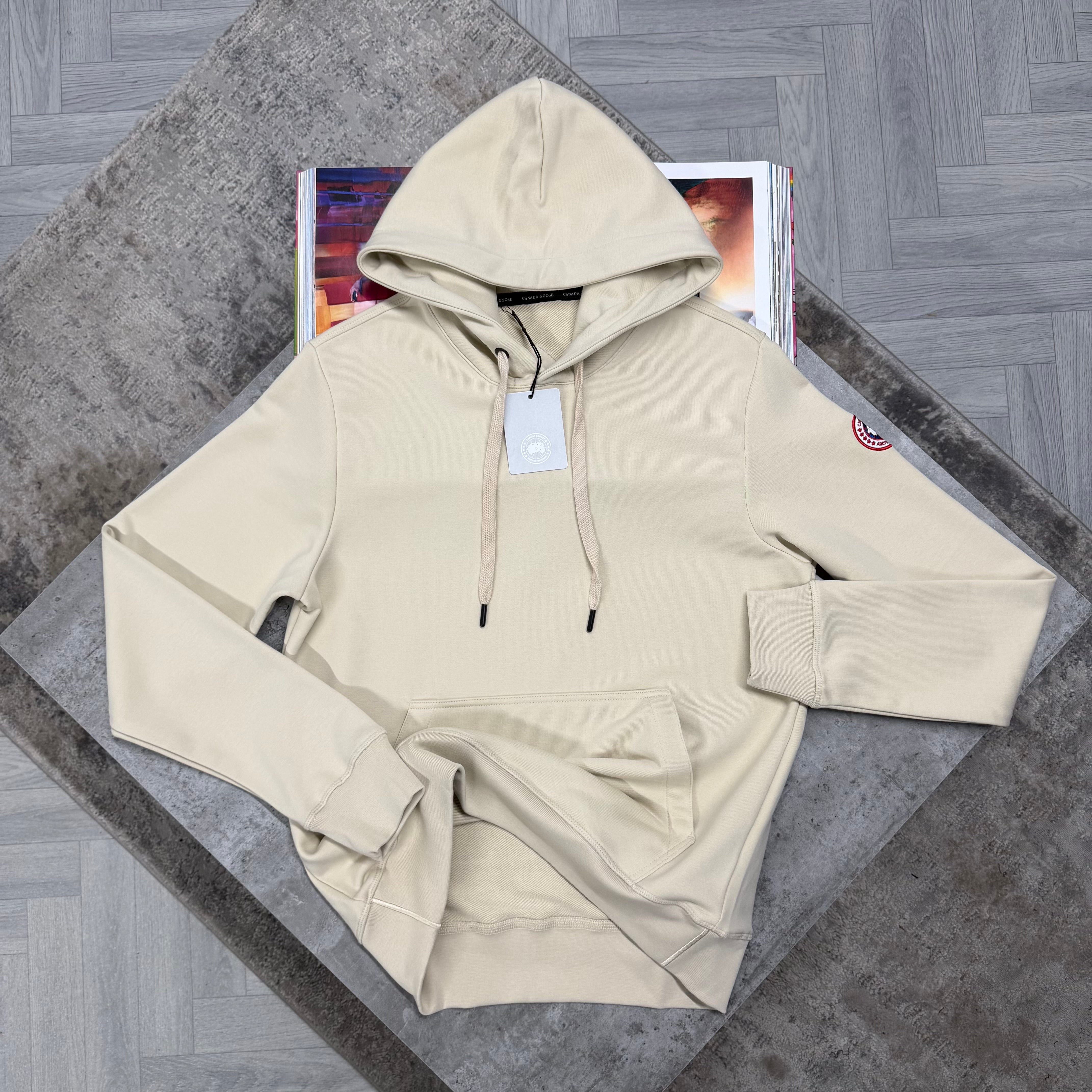 CG LOGO HOODIE - BEIGE