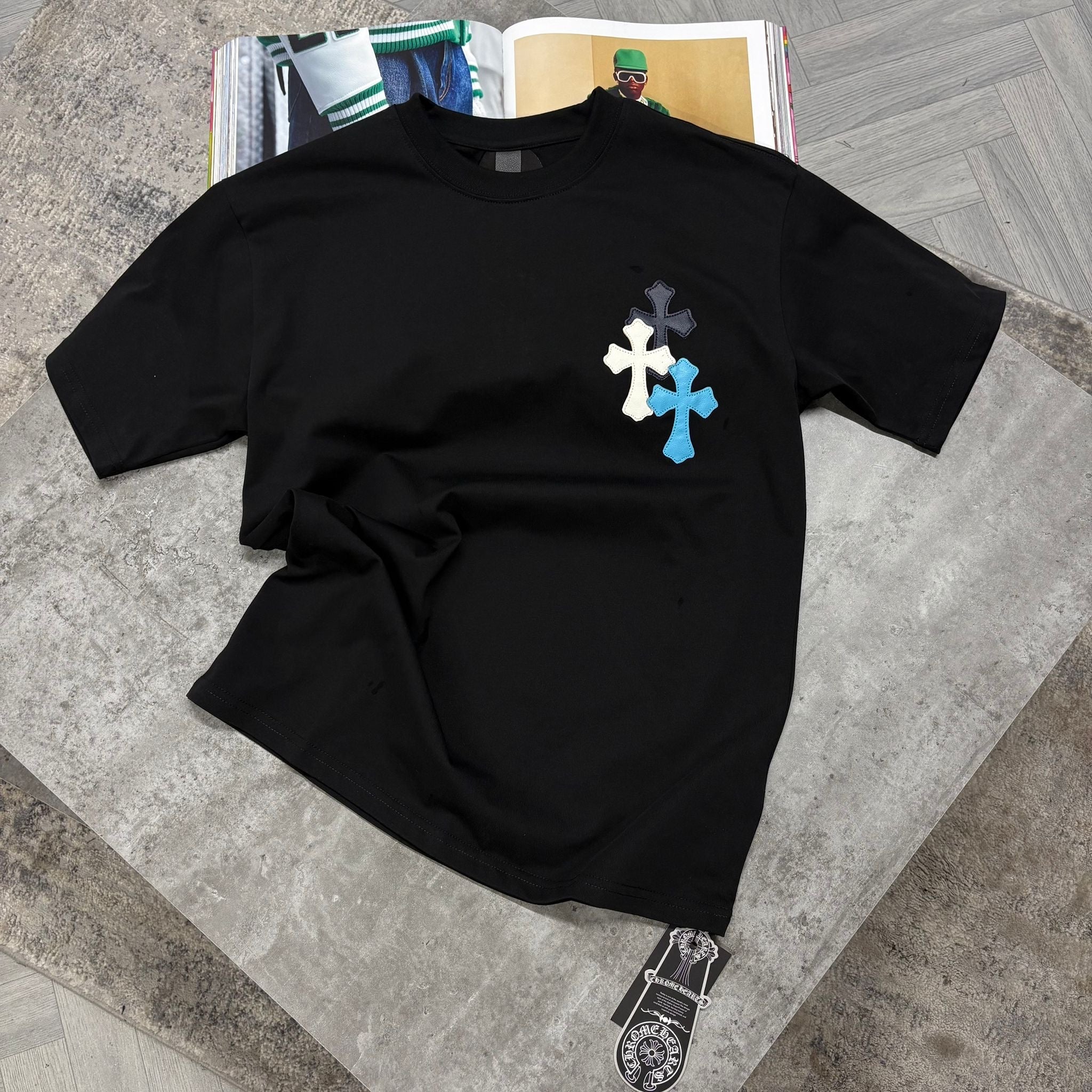 CHROME H T SHIRT - BLACK