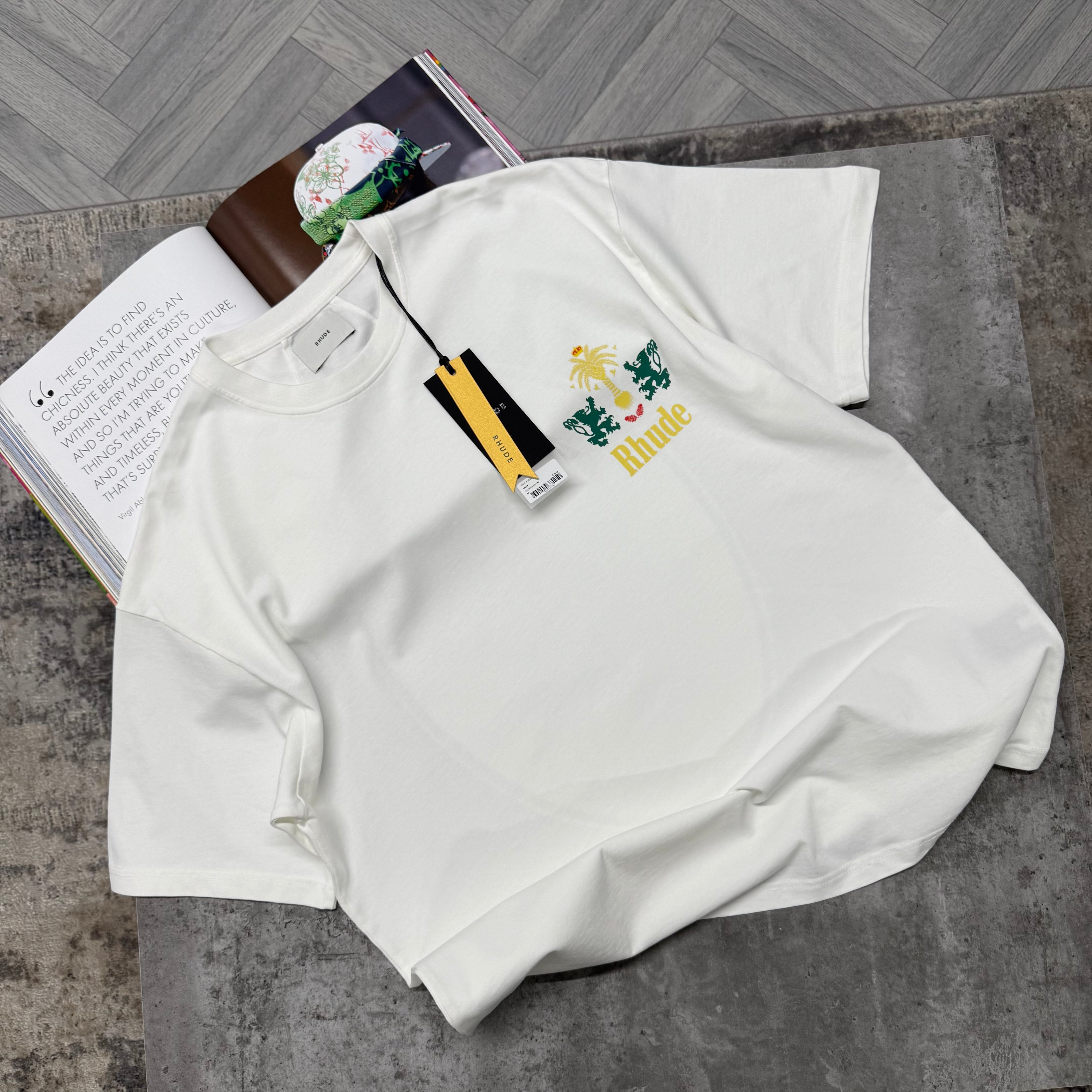 RHU OVERSIZED TOBACCOS T SHIRT - WHITE