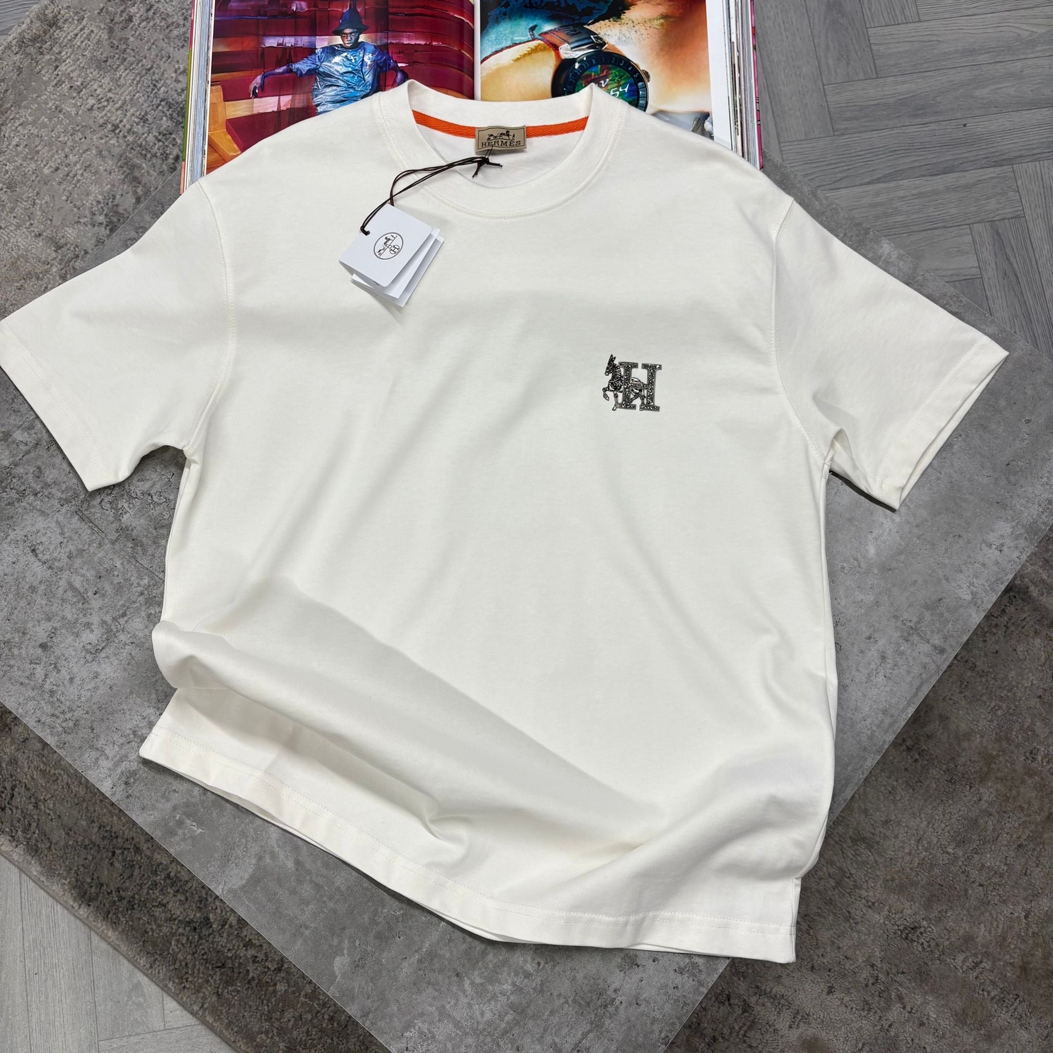 H LOGO T SHIRT - WHITE