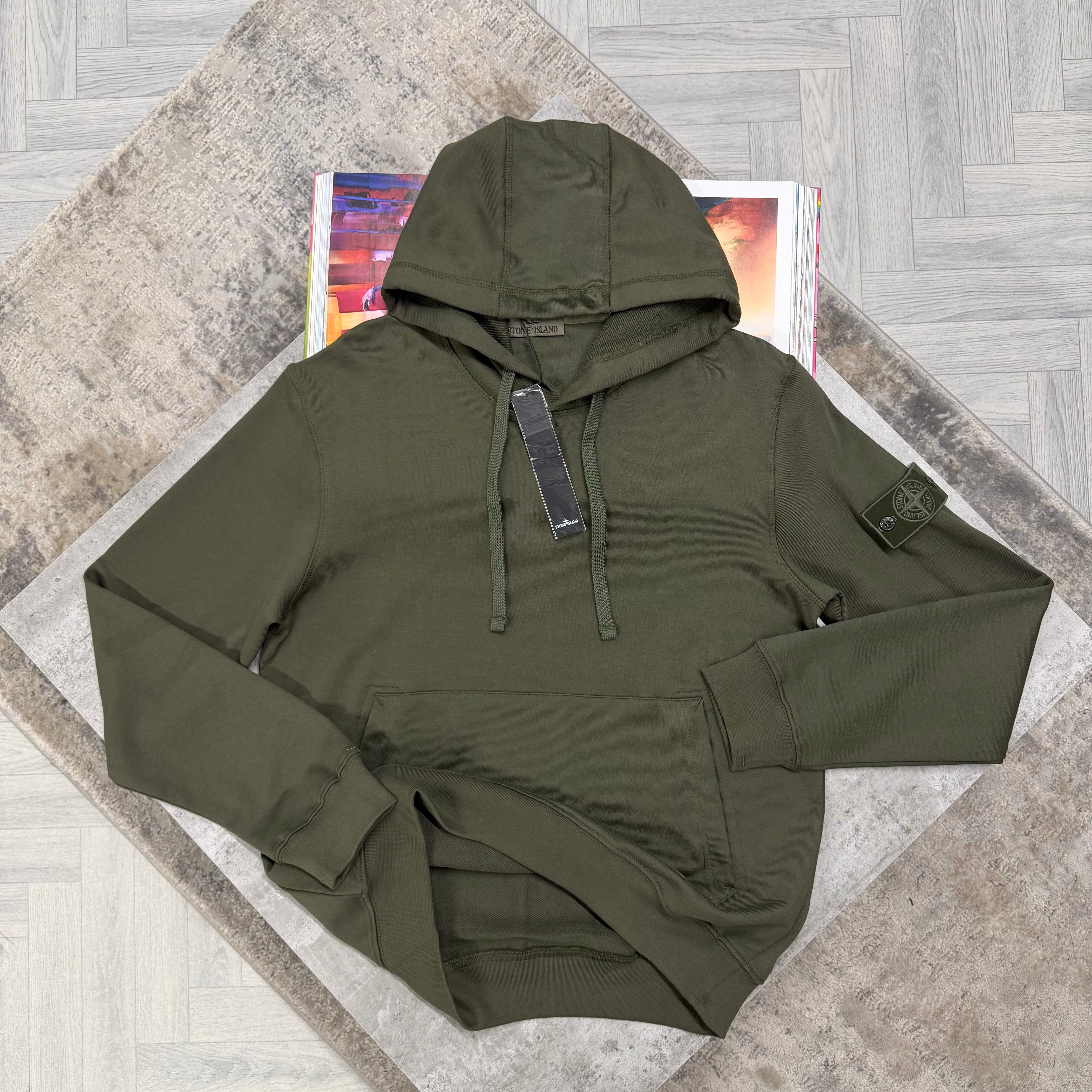 SI GHOST BADGE HOODIE - KHAKI
