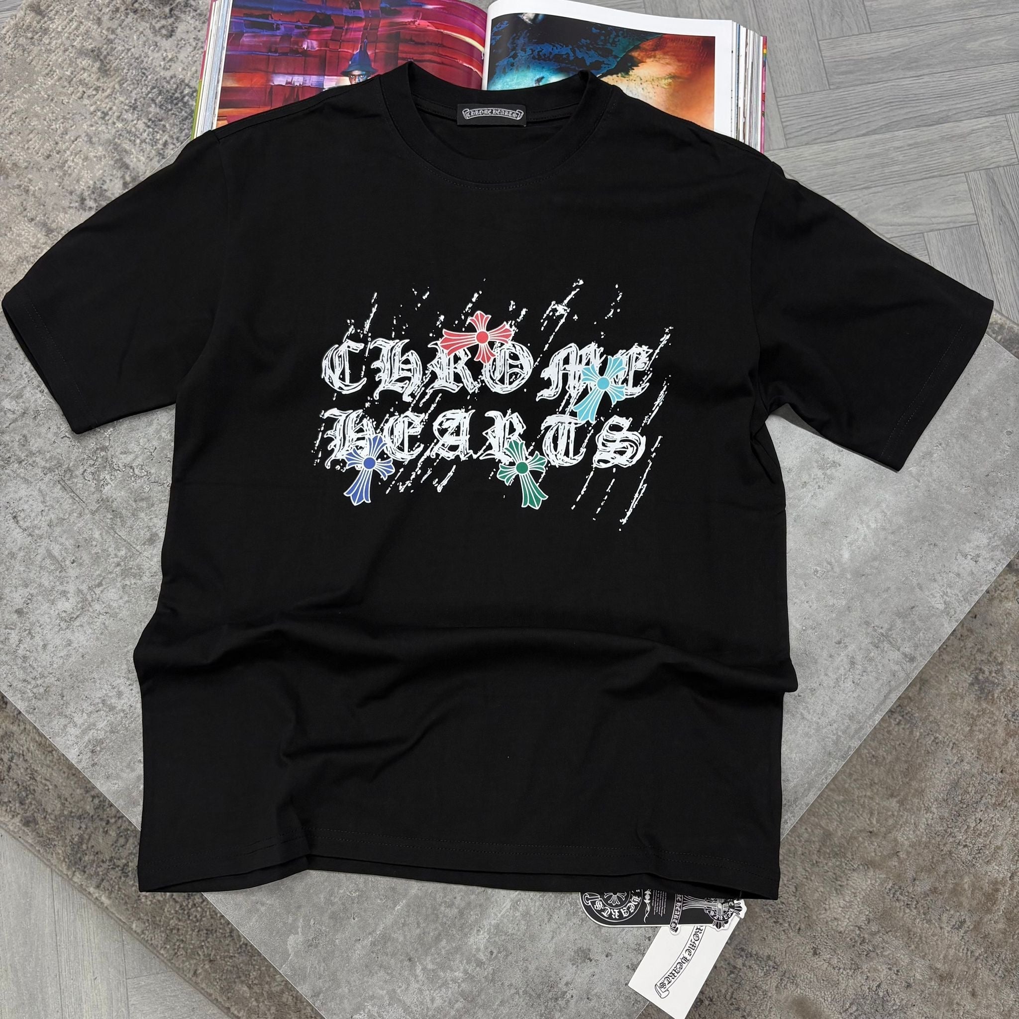 CHROME HEARTS T SHIRT - BLACK