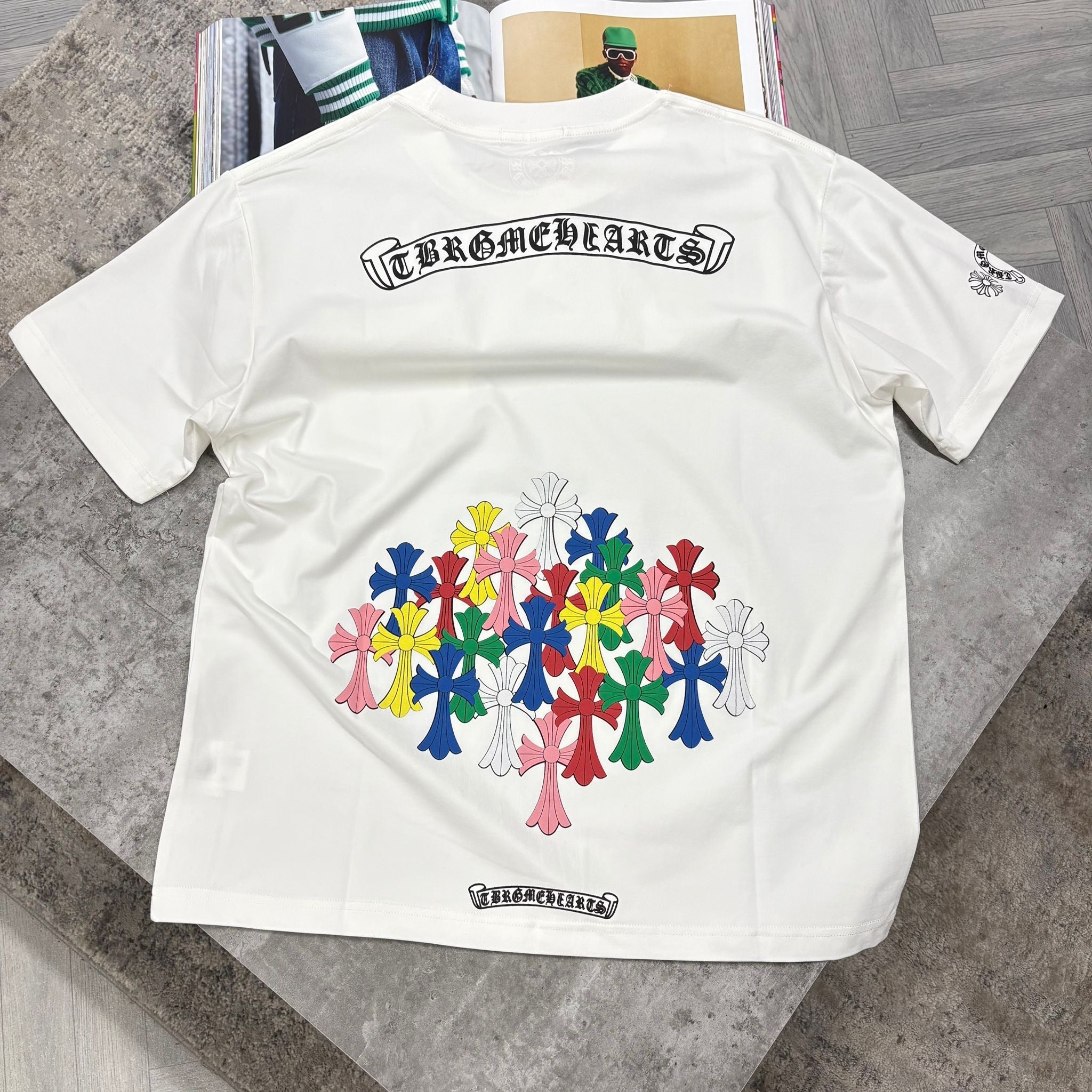 CHROME H T SHIRT - WHITE