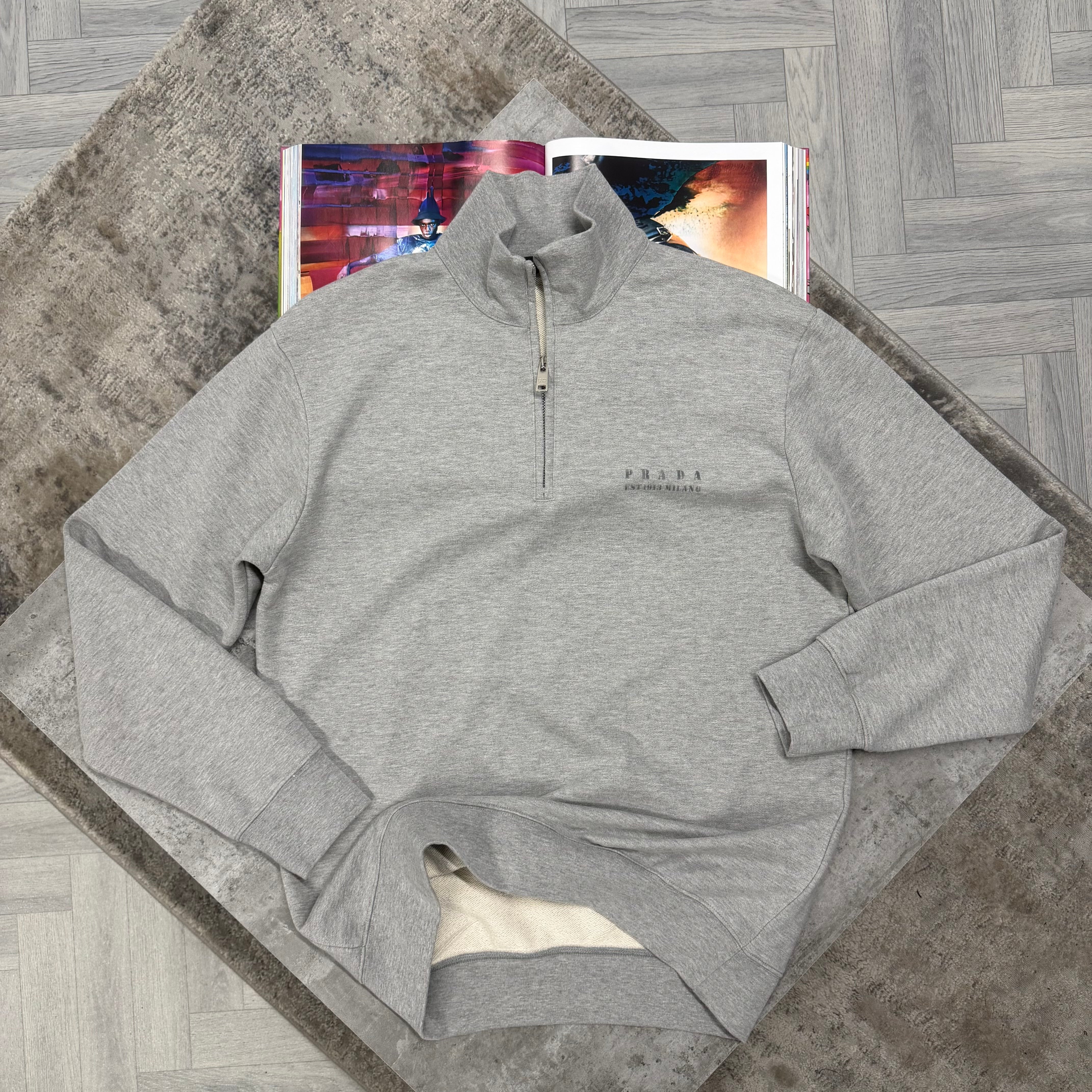 PDA MILANO HALF ZIP JUMPER - GREY