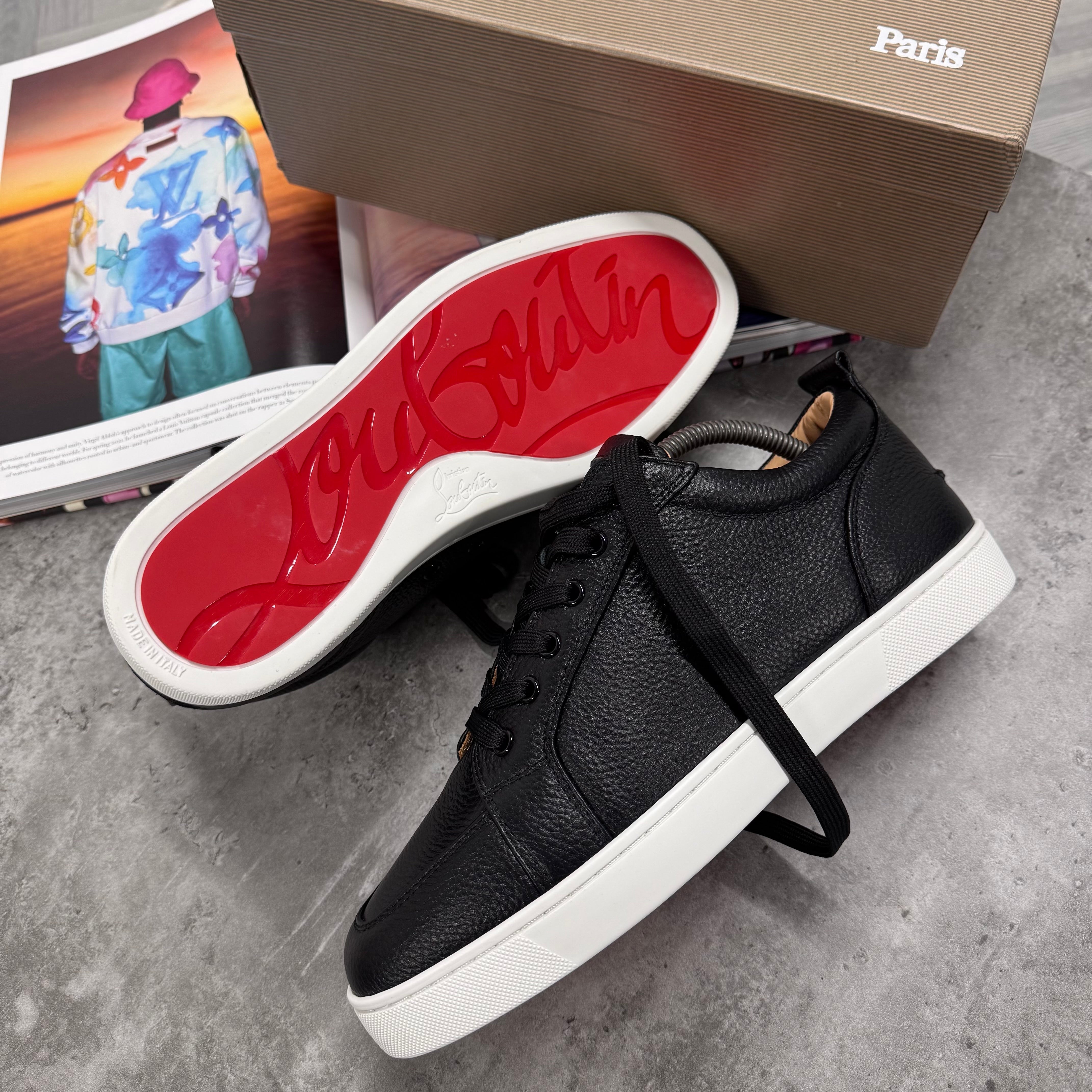 LOUB TRAINERS - BLACK / WHITE (PRE ORDER )