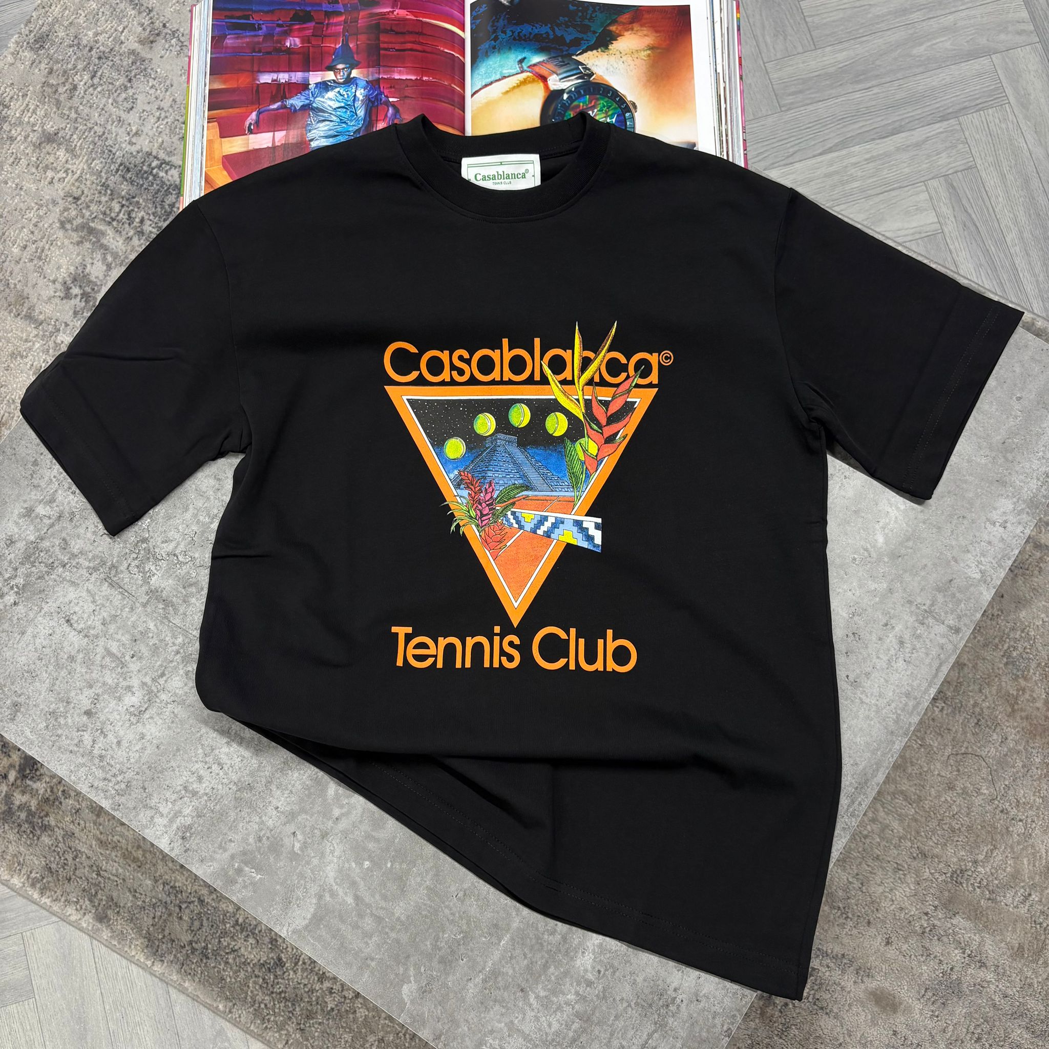 Casa Tennis Club Icon T-Shirt - BLACK