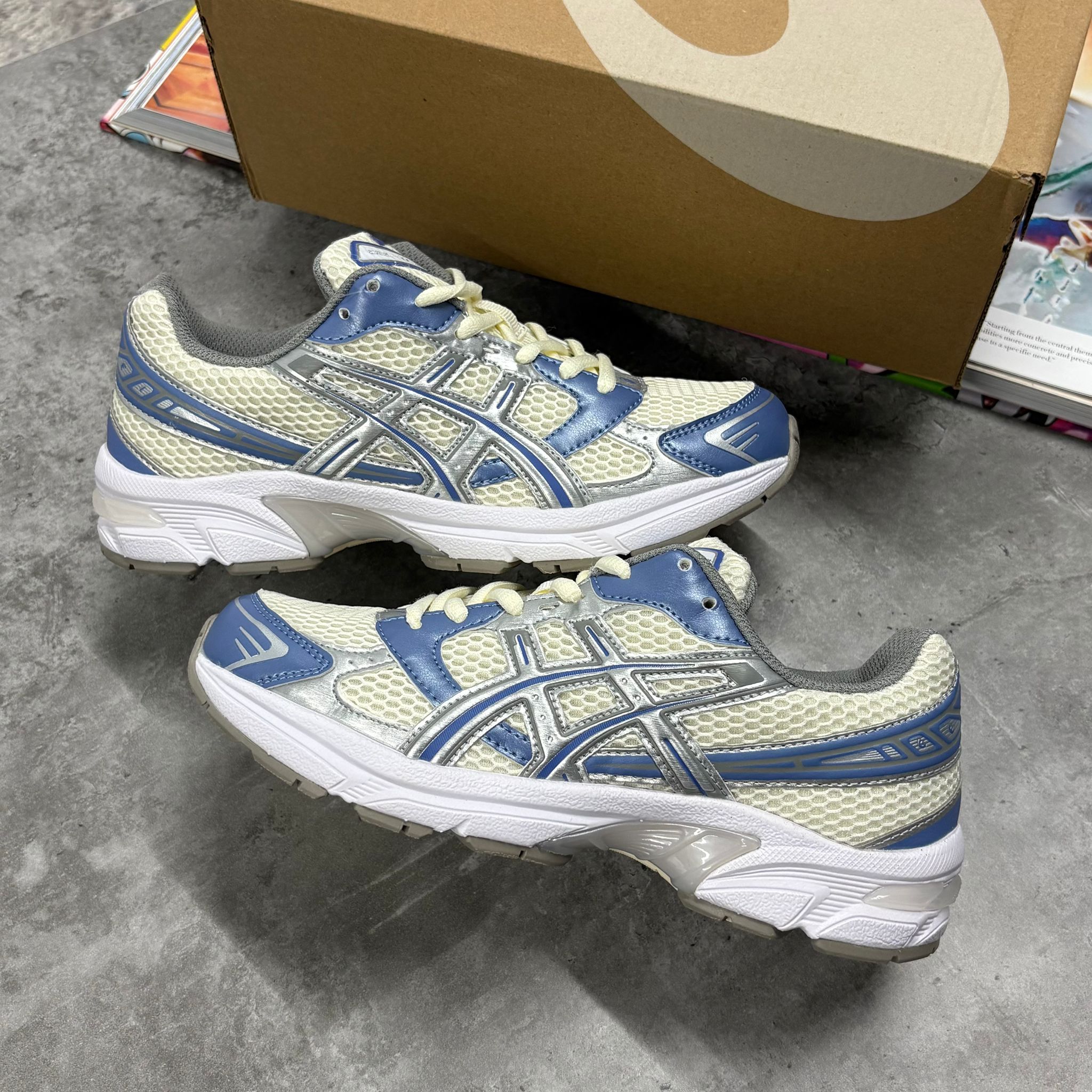 ASI GEL-KAYANO TRAINER - CREAM/BLUEBERRY (PRE ORDER)
