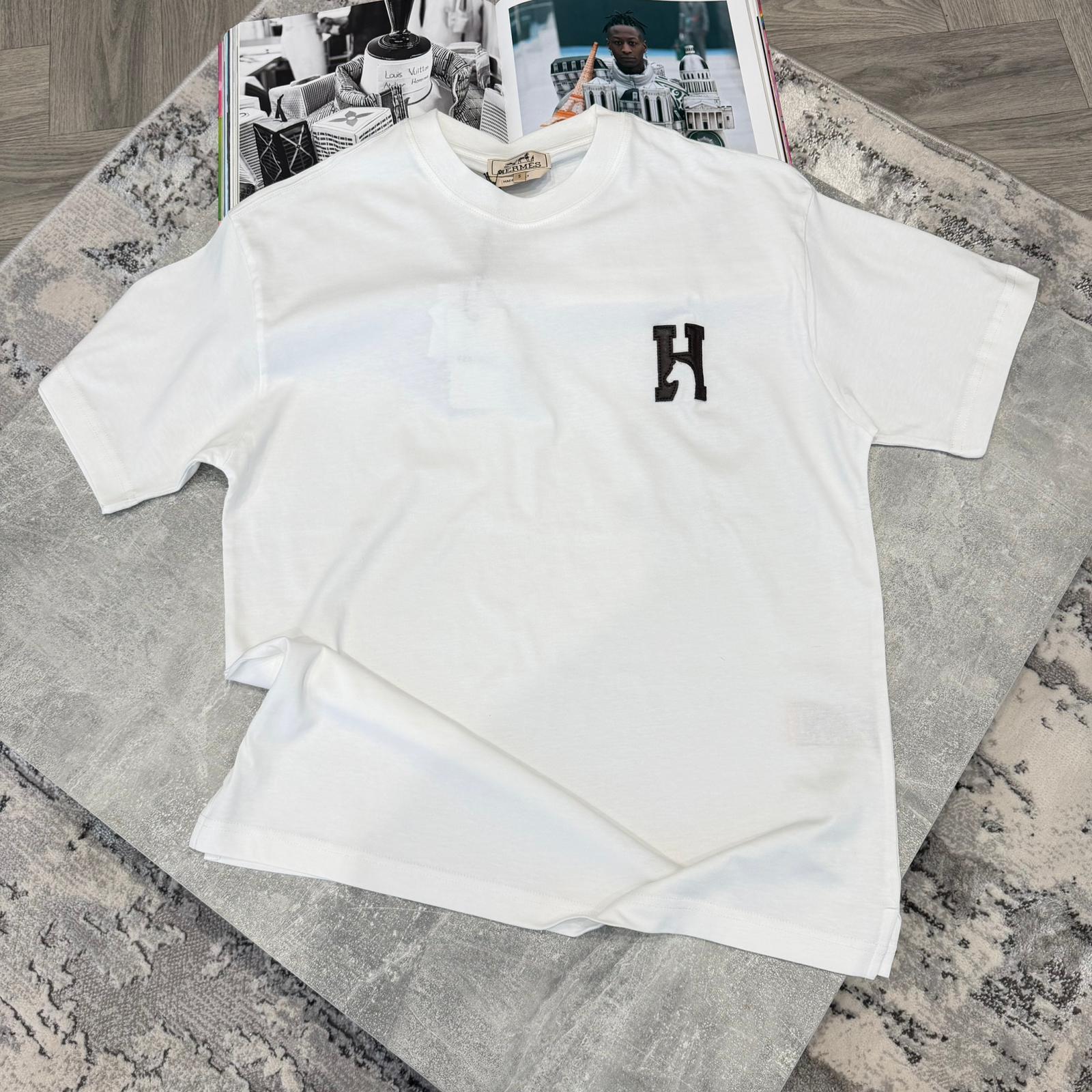HMES H LOGO T-SHIRT - WHITE