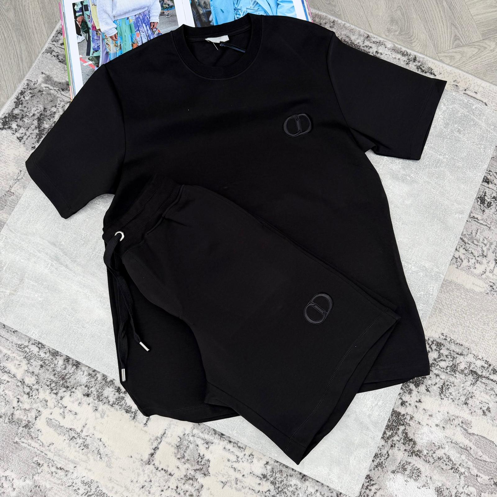 CD T-SHIRT & SHORT SET - BLACK