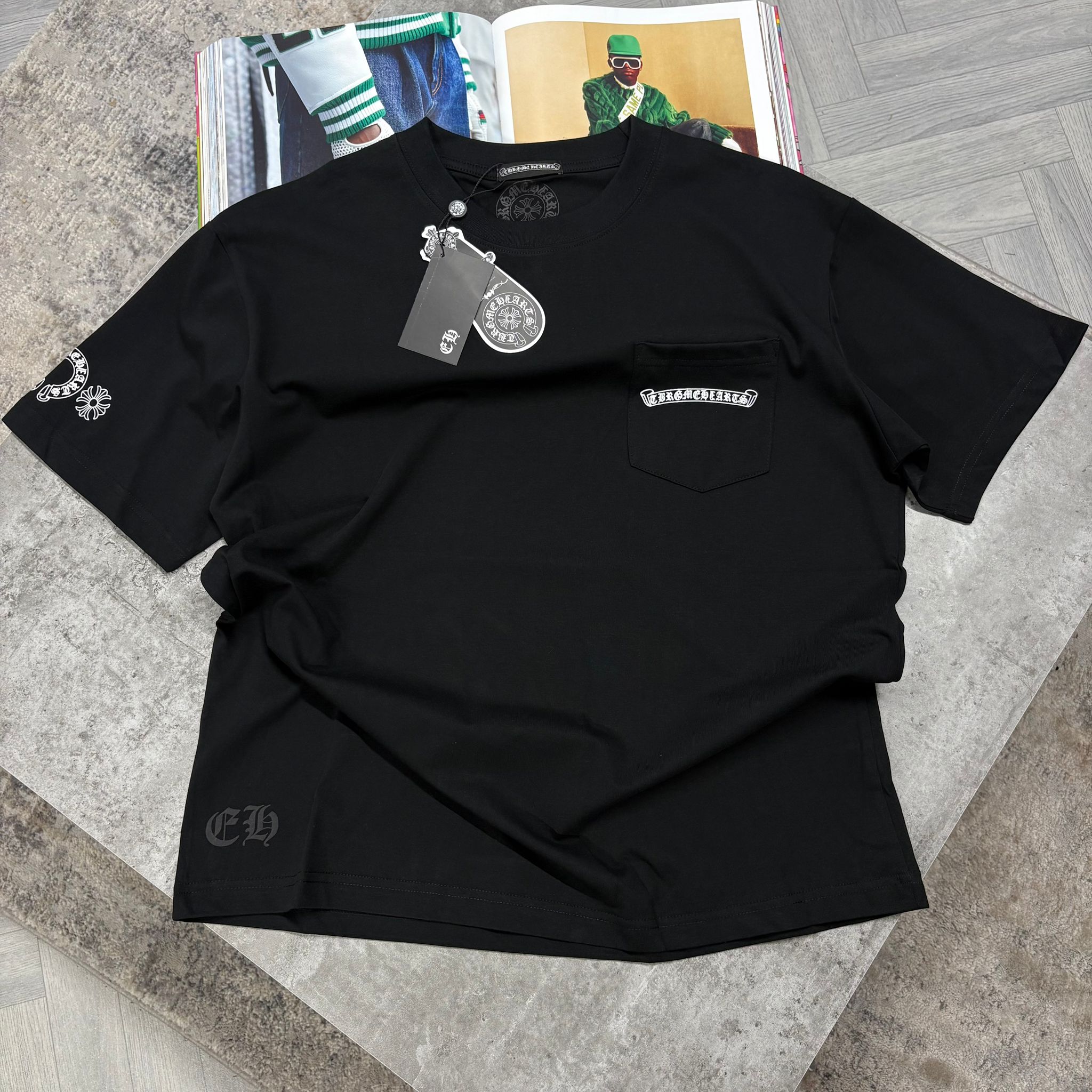 CHROME H T SHIRT - BLACK (  pre order )