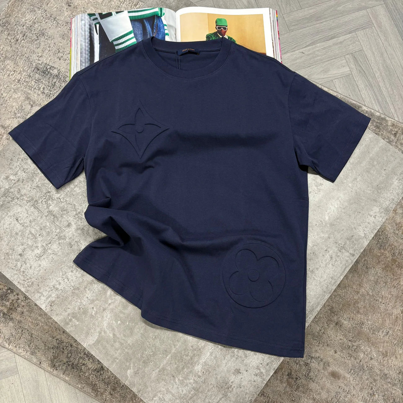 LVE LOGO T SHIRT - NAVY