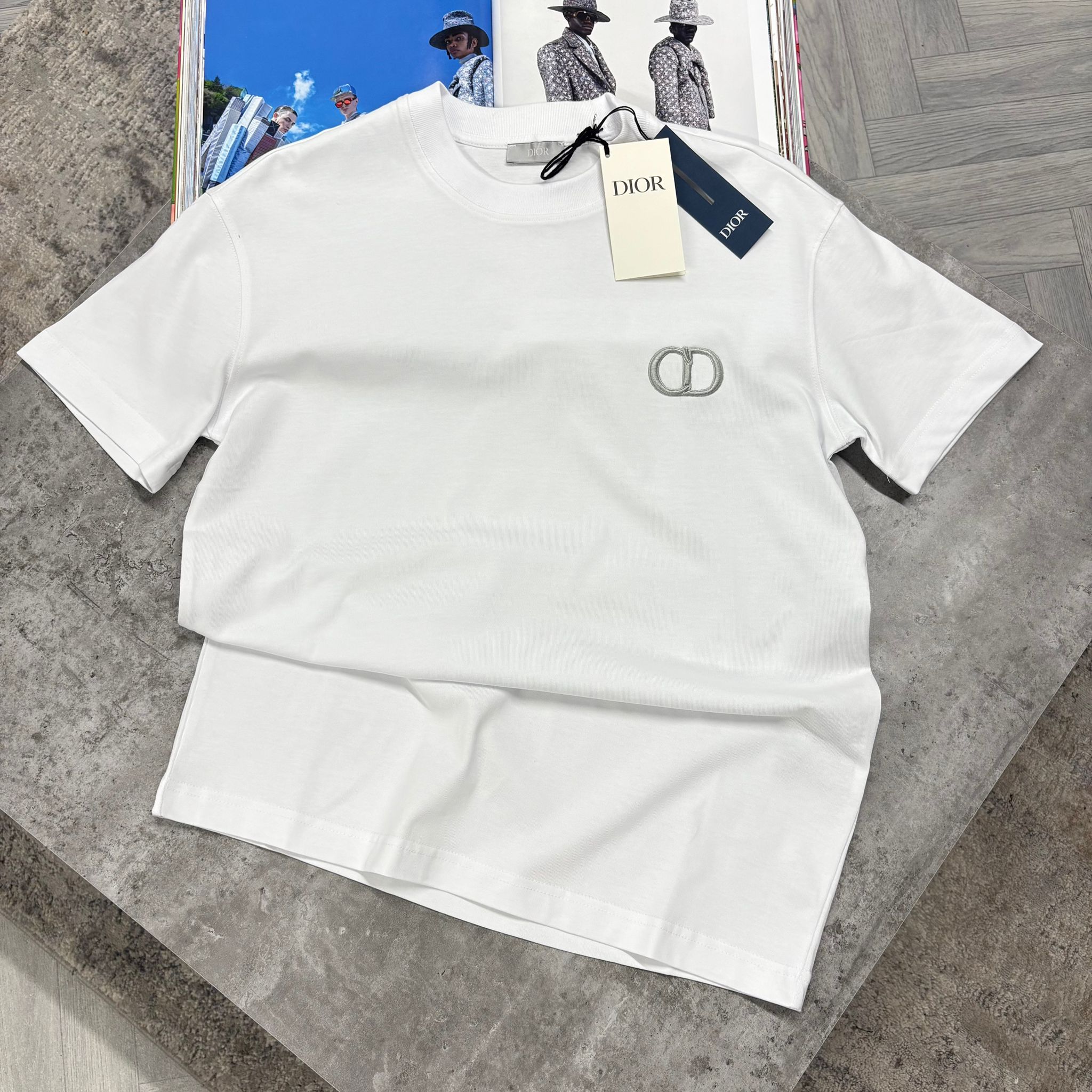 CD LOGO T SHIRT - WHITE/GREY (Sale)