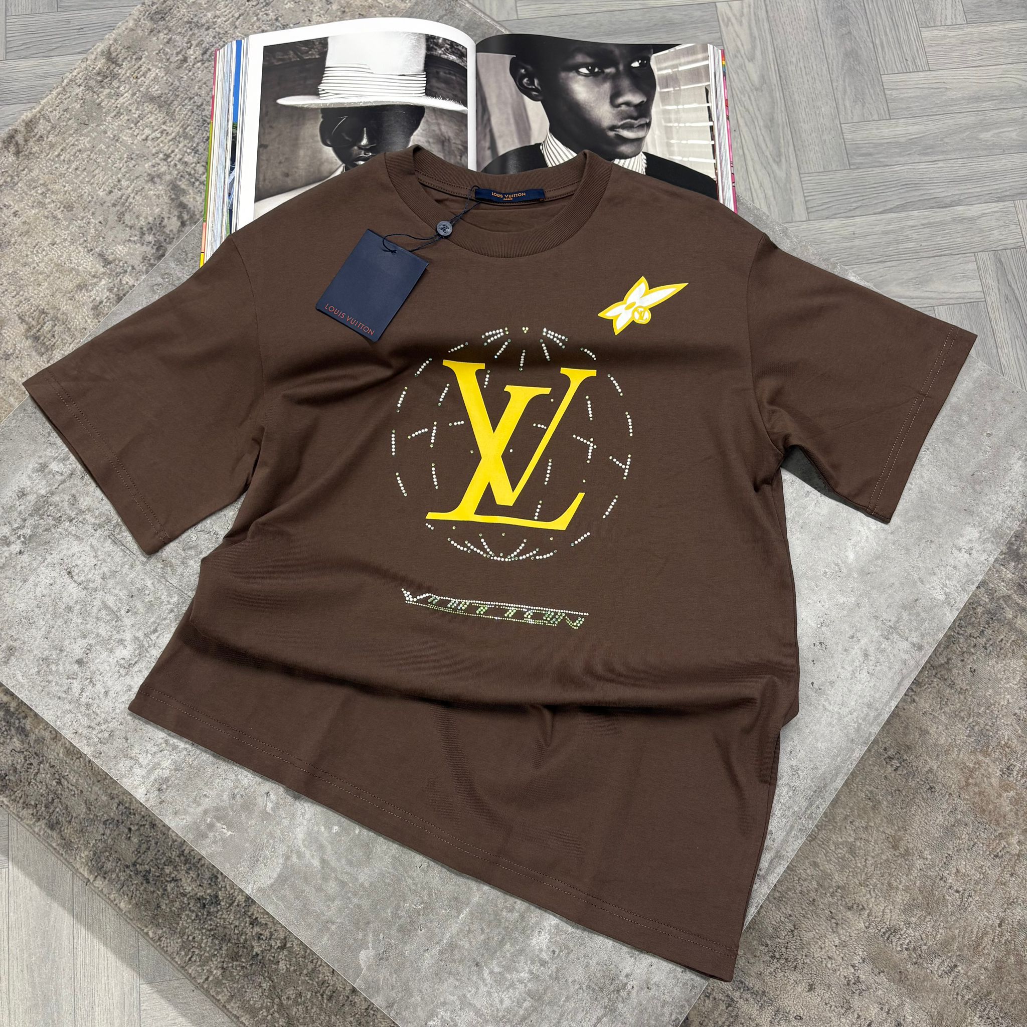 LVE PRINT T SHIRT - BROWN