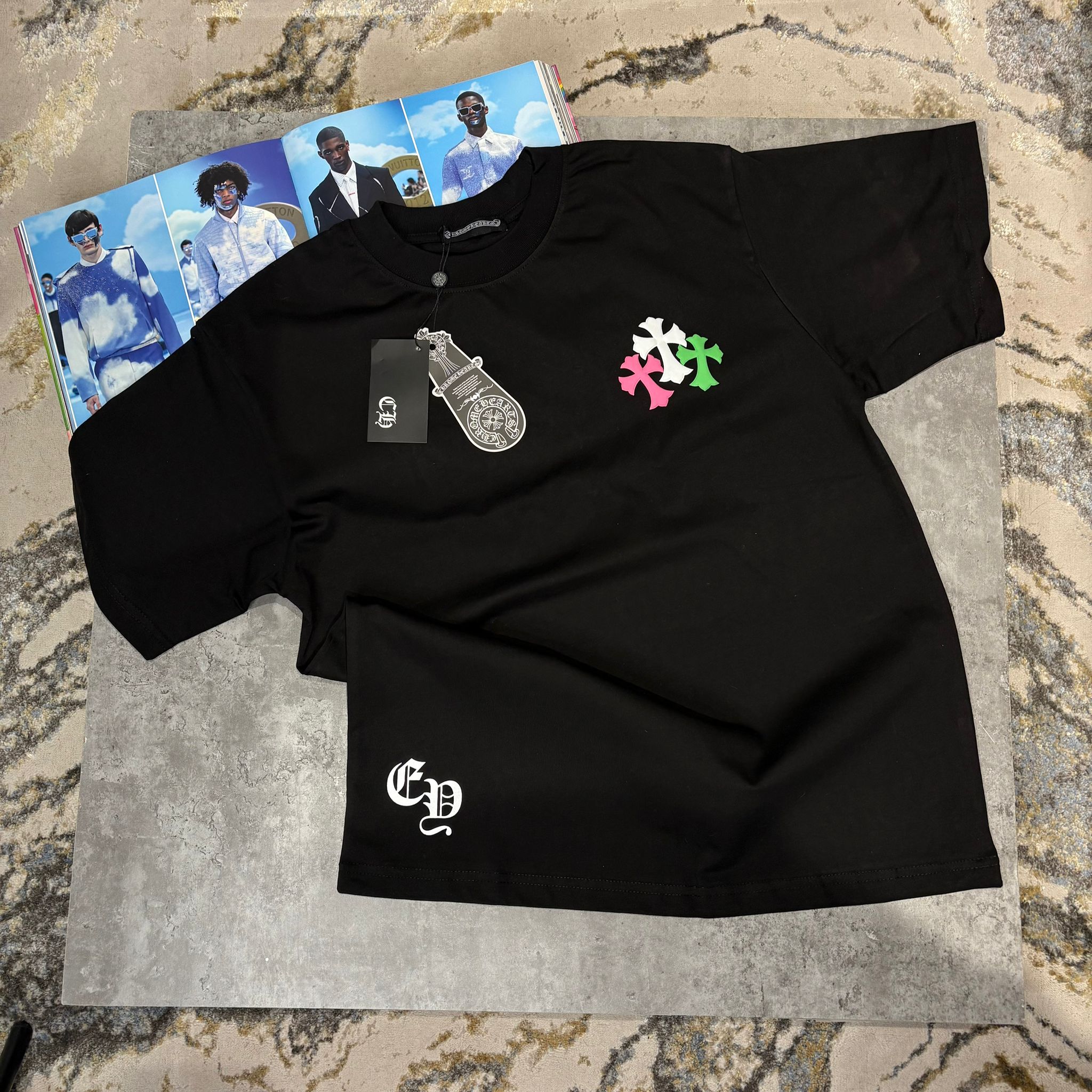 CHROME H T SHIRT - BLACK ( pre order )