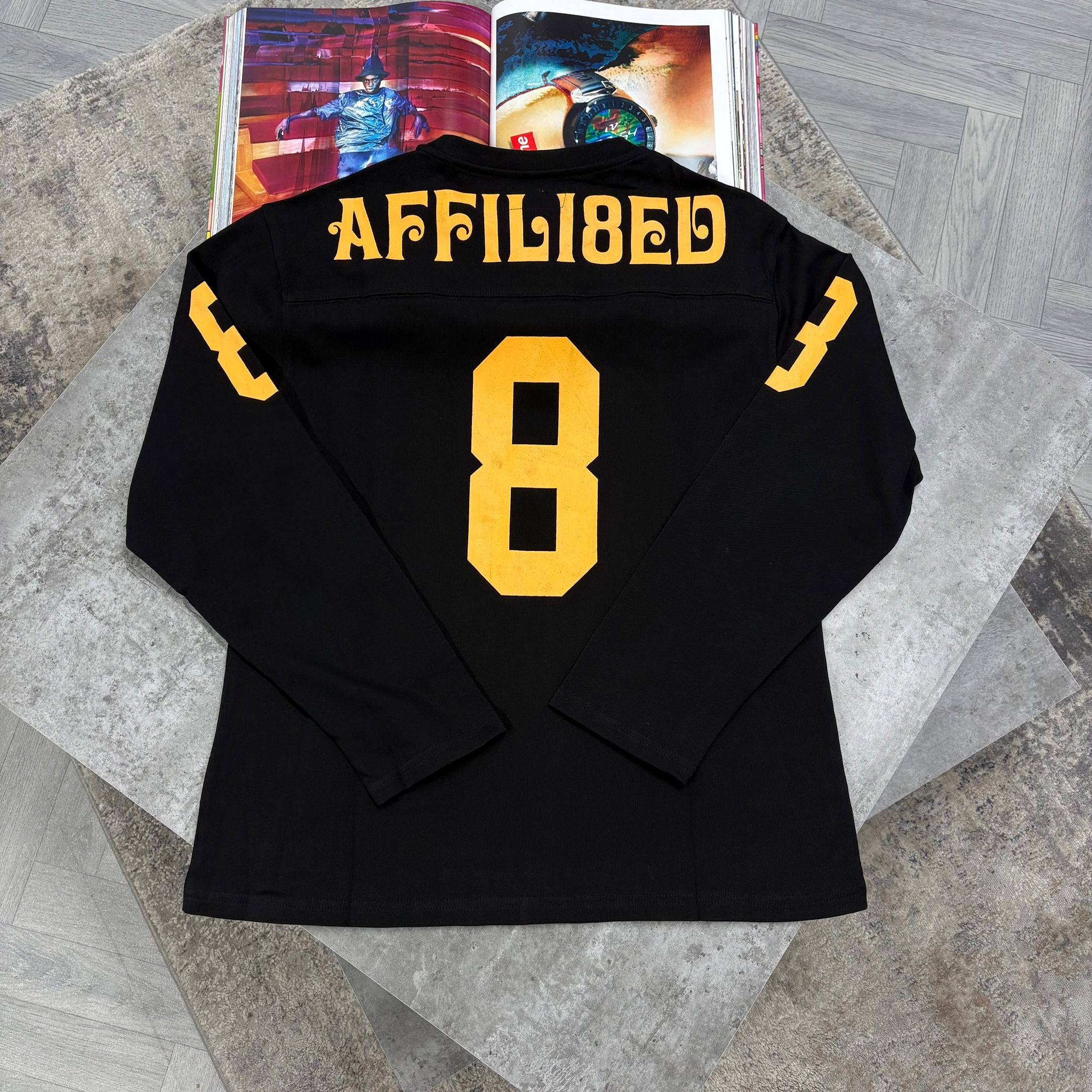 SPRME Affiliated L/S Football Top - BLACK